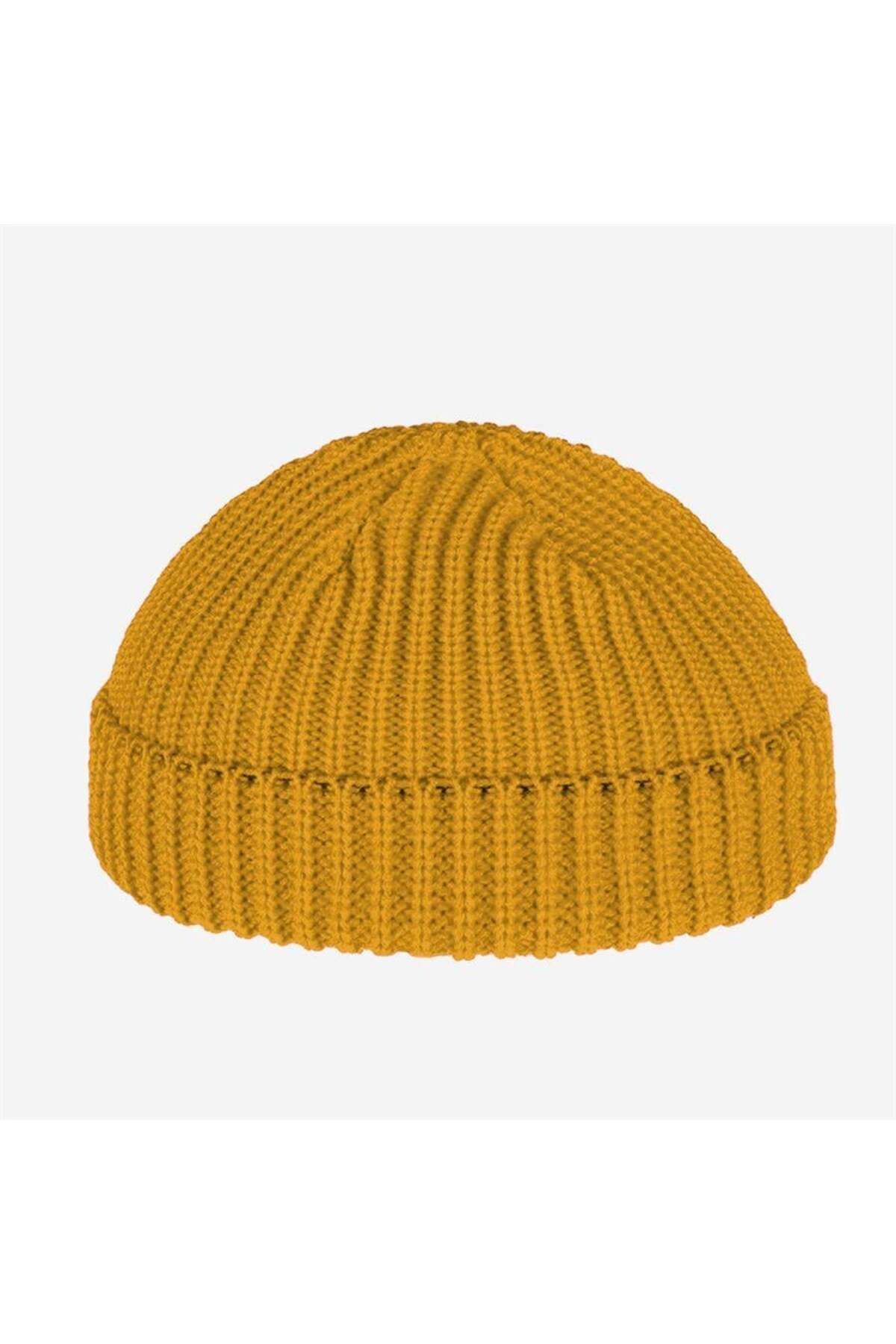 Köstebek Mustar Simplu Beretă Scurtă Nouă Unisex - Standard