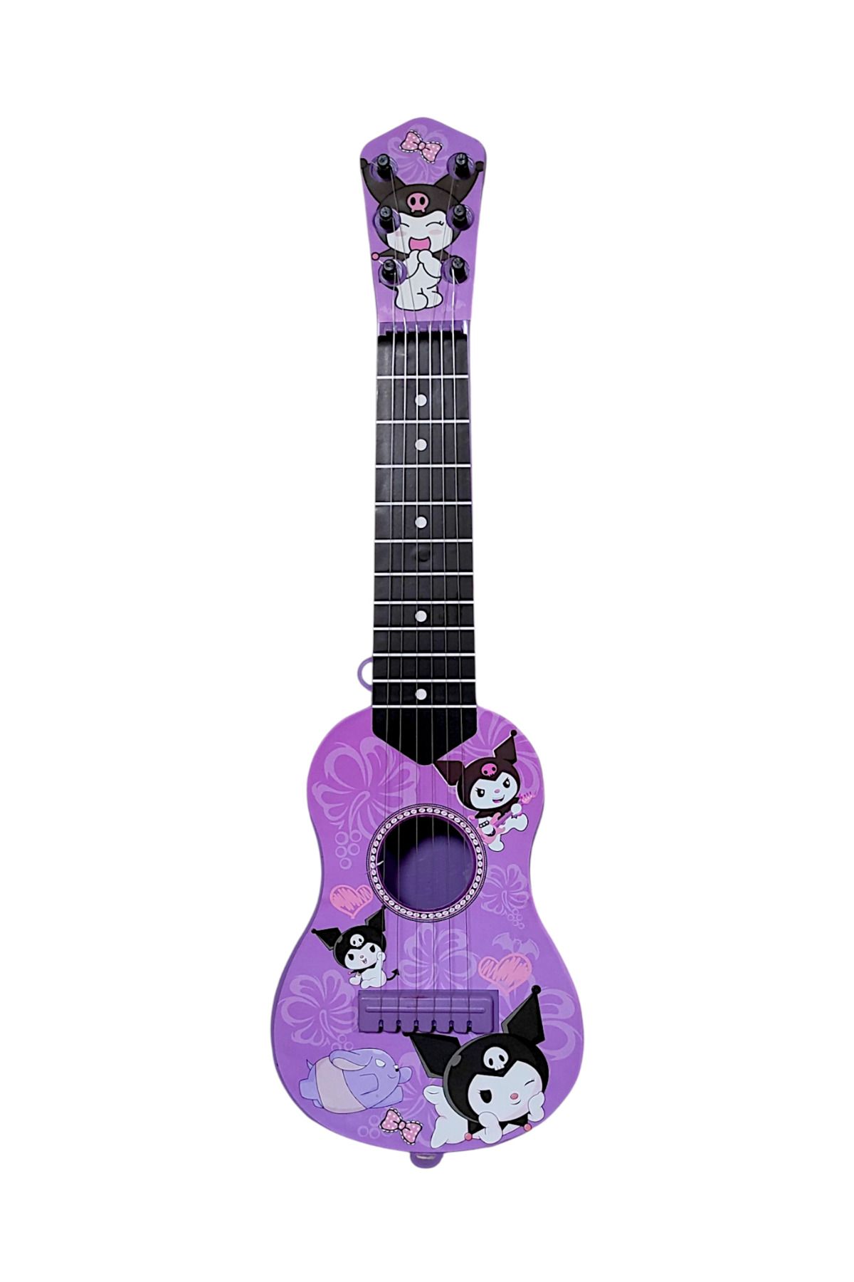 Brother Toys Oyuncak Mor Kuromi Modelli İspanyol Gitar 6 Telli Akort Edilebilir Çocuk Gitarı 48 Cm.