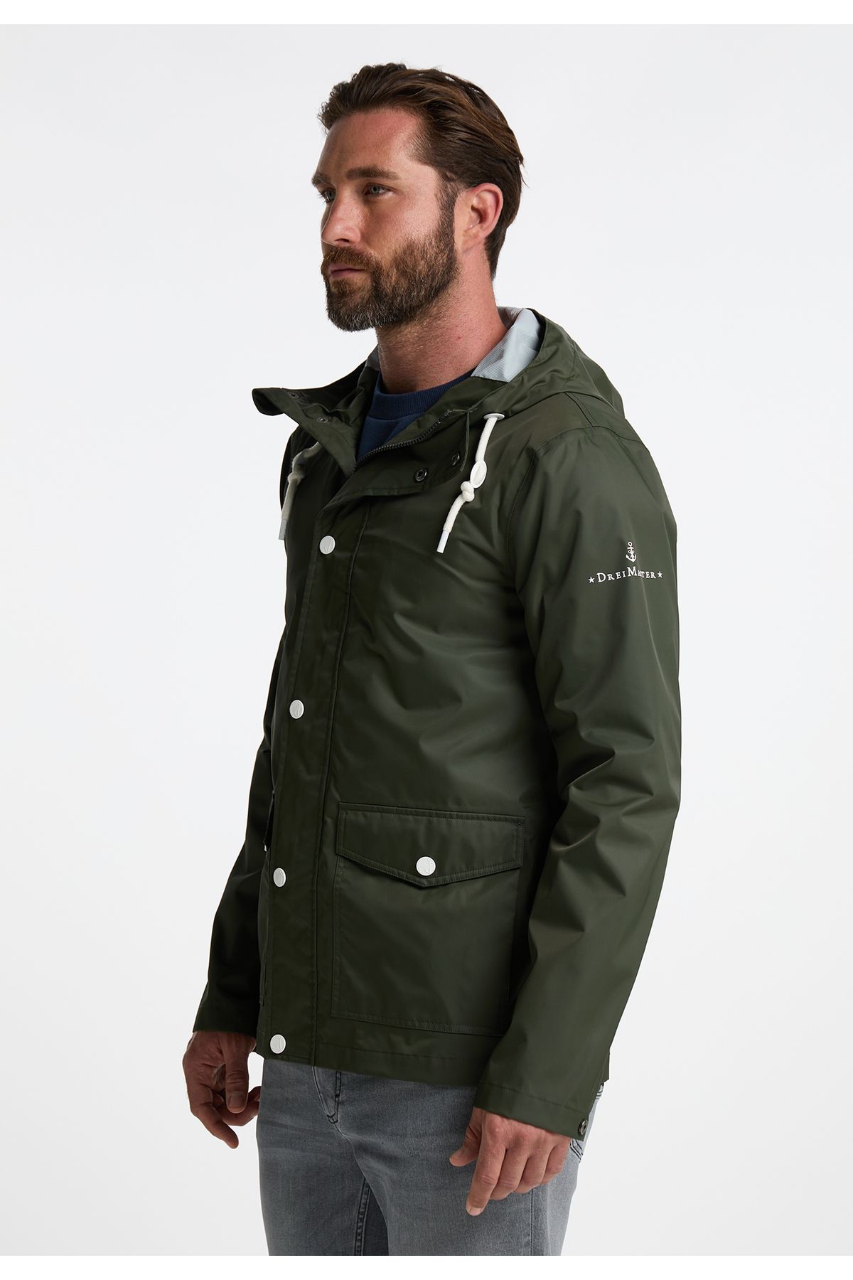 Dreimaster-Regenjacke mit einem dezenten Print auf der Oberstoffrückseite 3