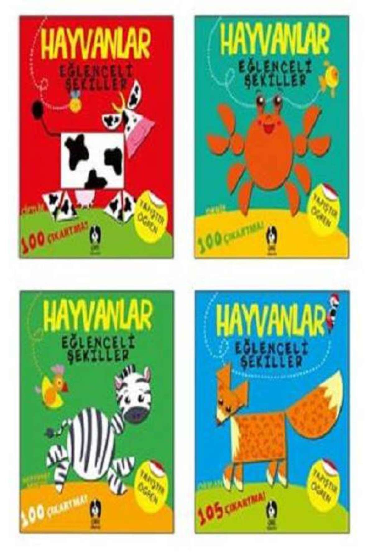 Eksik Parça Yayınları Hayvanlar Eğlenceli Şekiller (4 Kitaplık Set)