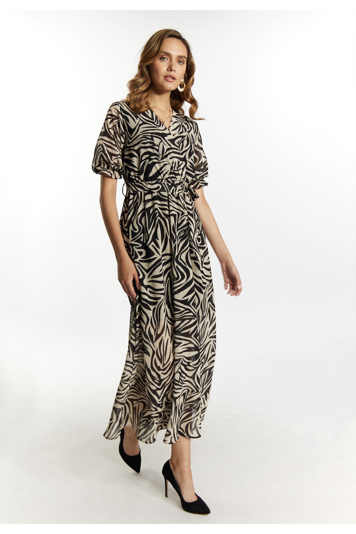 Faina-Kleid Mit Zebra-print 5