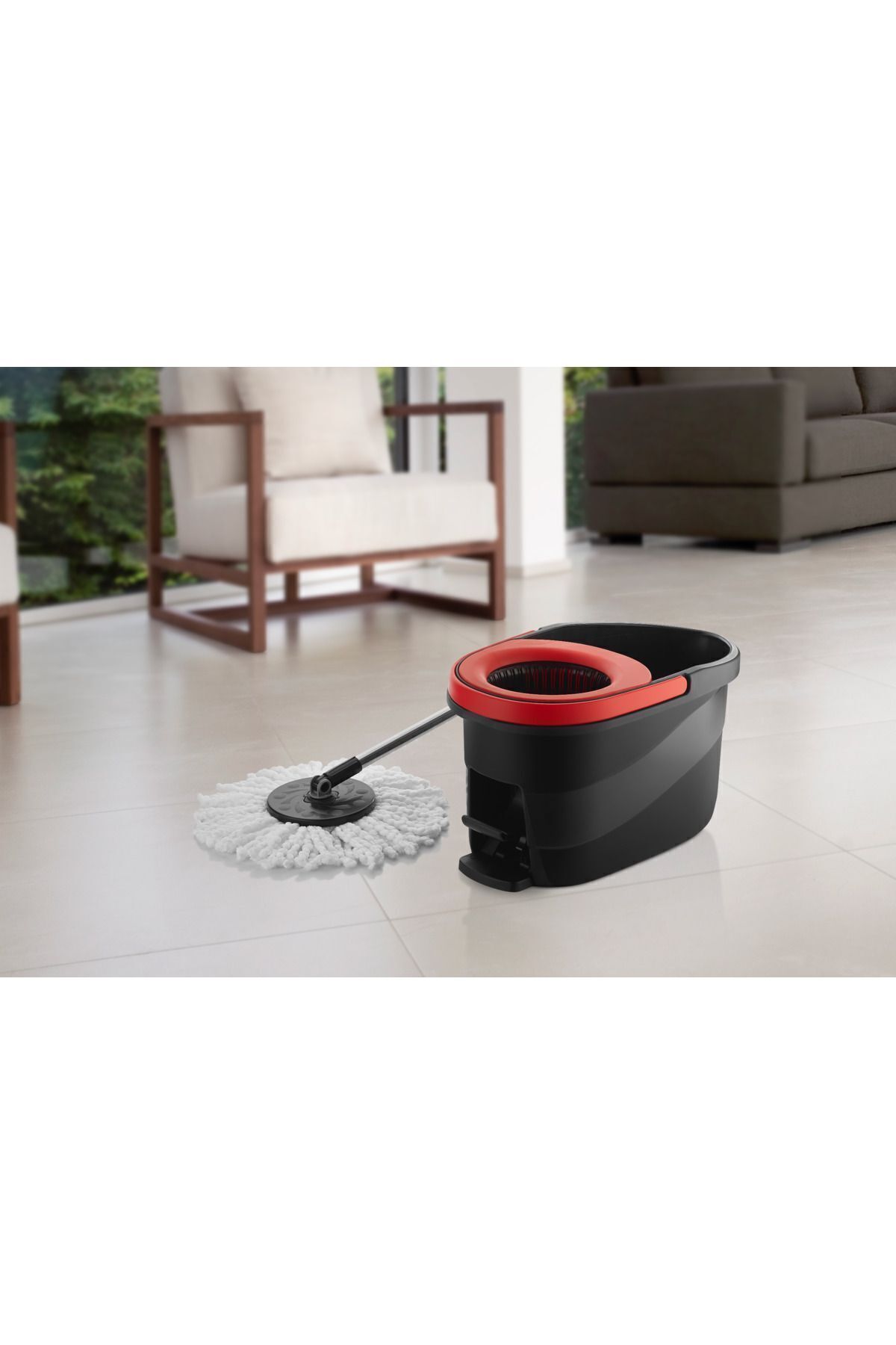 StarLoft Pedallı Temizlik Mop Seti | 360° Döner Başlıklı Pratik ve Geniş Hazneli Paspas Mop Seti 21 Lt