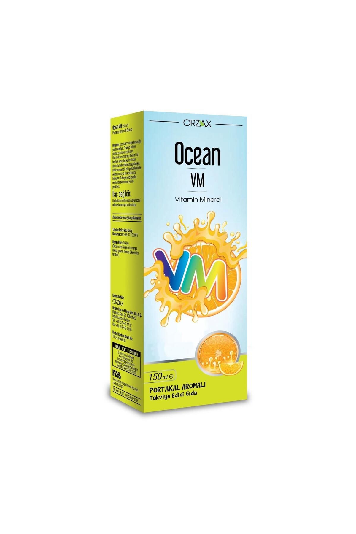 Orzax Vitamin Mineral Portakal Aromalı Şurup 150ml