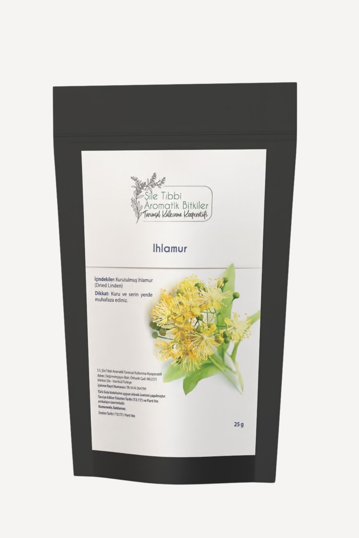 Şile Natural Ihlamur 25 gr - Şile Tıbbi Aromatik Bitkiler Tarımsal Kalkınma Kooperatifi Kurutulmuş Ihlamur