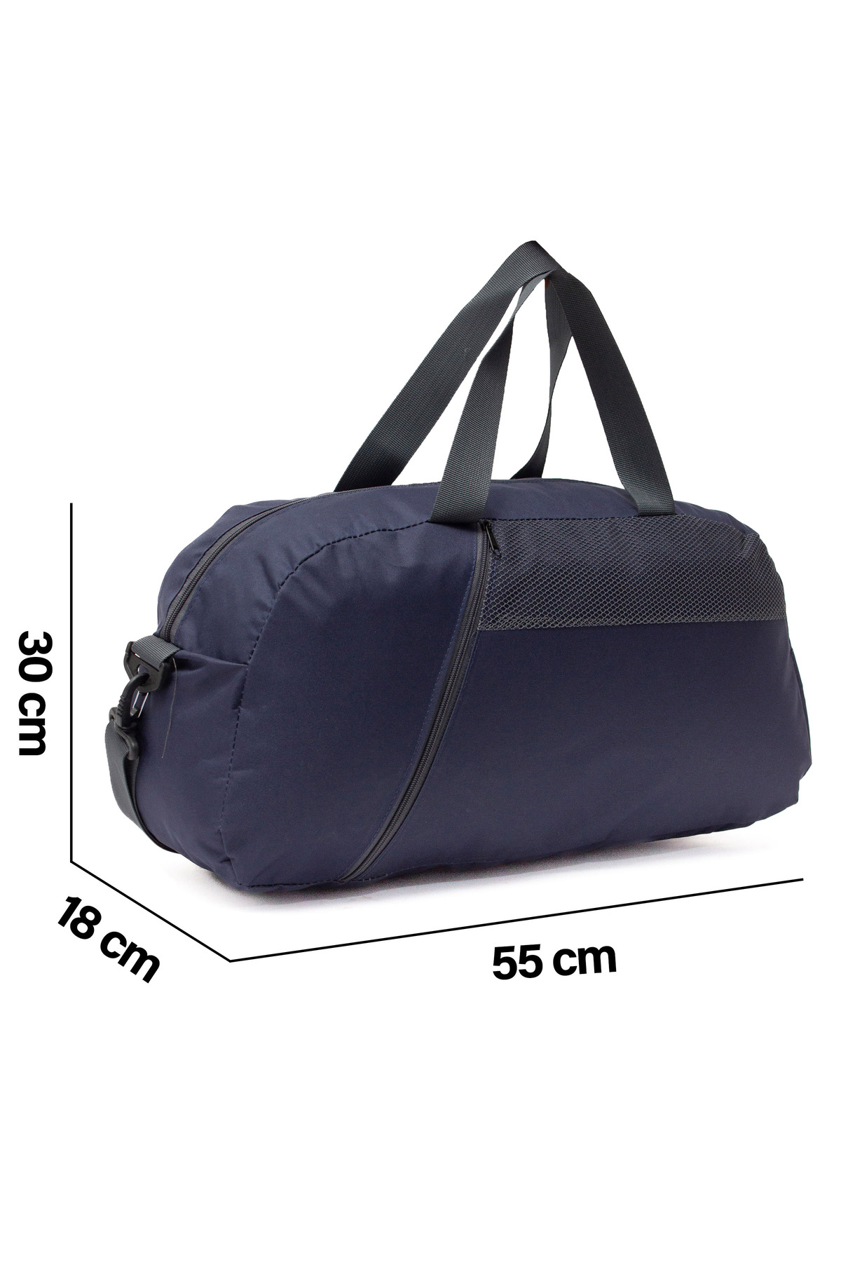KAFF  Büyük Boy Lacivert Önü Cepli Ayarlanabilir Omuz Askılı El Seyahat Spor Çantası-0831 - Görsel 8