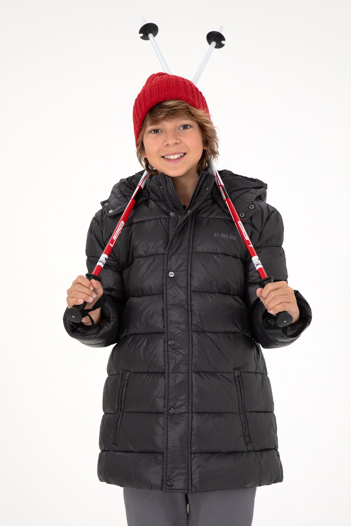 U.S. Polo Assn.-Boy's Anthracite Coat 50293910 -Vr006 1