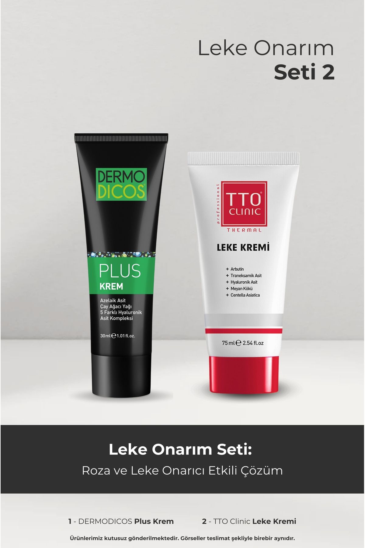 Tto CLINIC LEKE KREMİ 75ML + DERMODICOS PLUS KREM 30ML-1