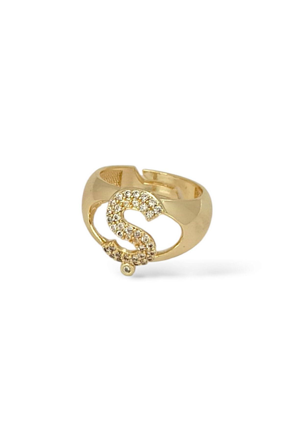 Çlk Accessories-Premium Letter Ring Stone Letter Ring 3