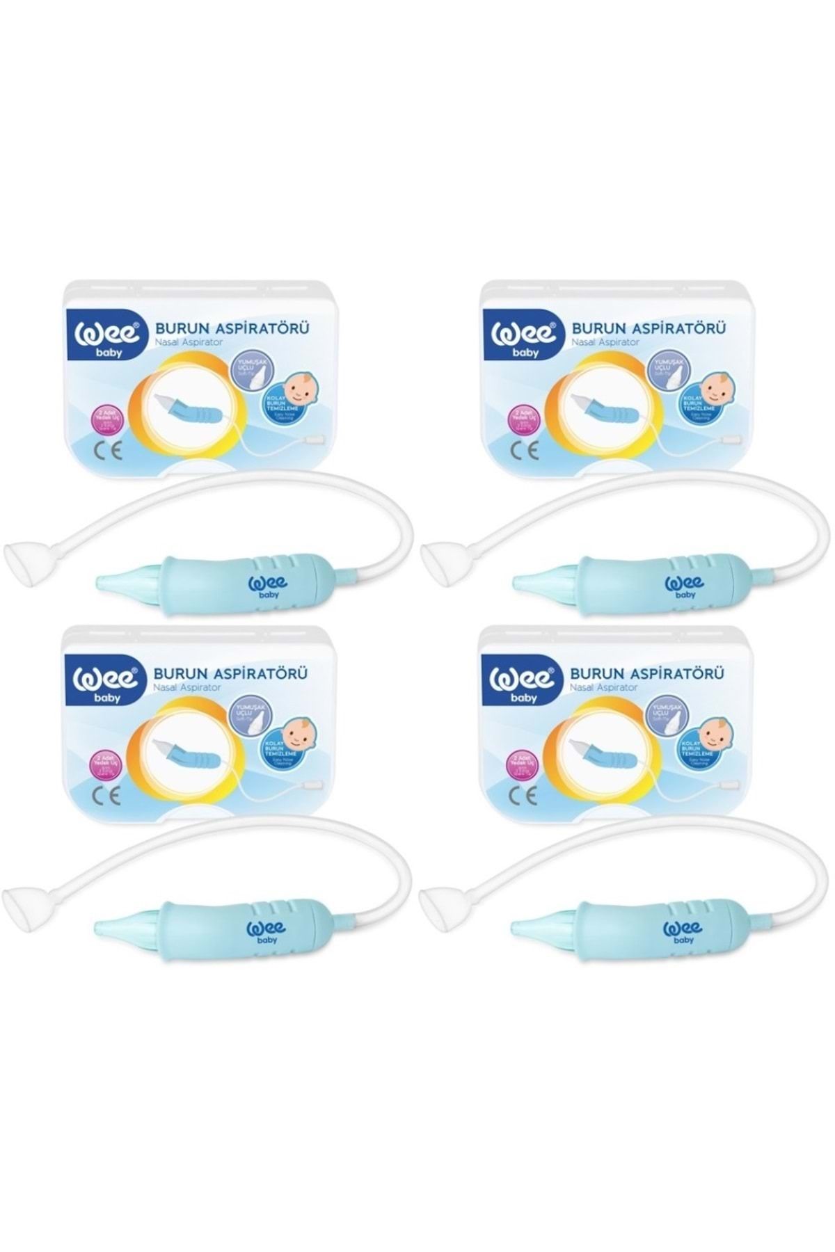 Wee Baby Burun Aspiratörü Nasal (Yeni Saklama Kabı Kutulu) (4 Lü Set)