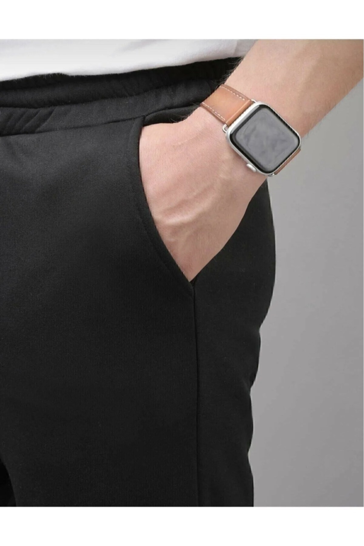 DURANSPORT  Erkek Düz Model Regular/normal Kesim Paçası Rıbanalı Jogger Eşofman Altı - Görsel 2