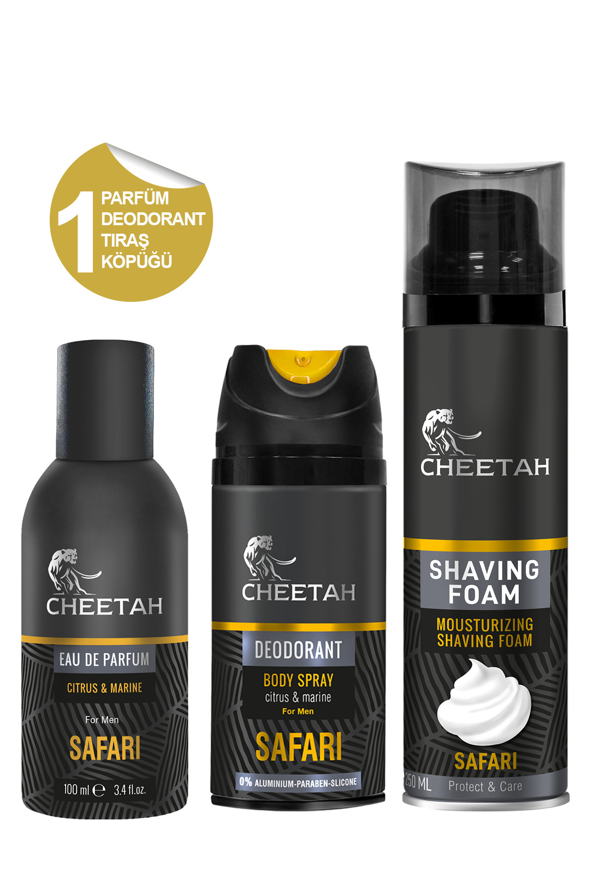 cheetah Safari Parfüm & Deodorant & Tıraş Köpüğü — CS8696601115780
