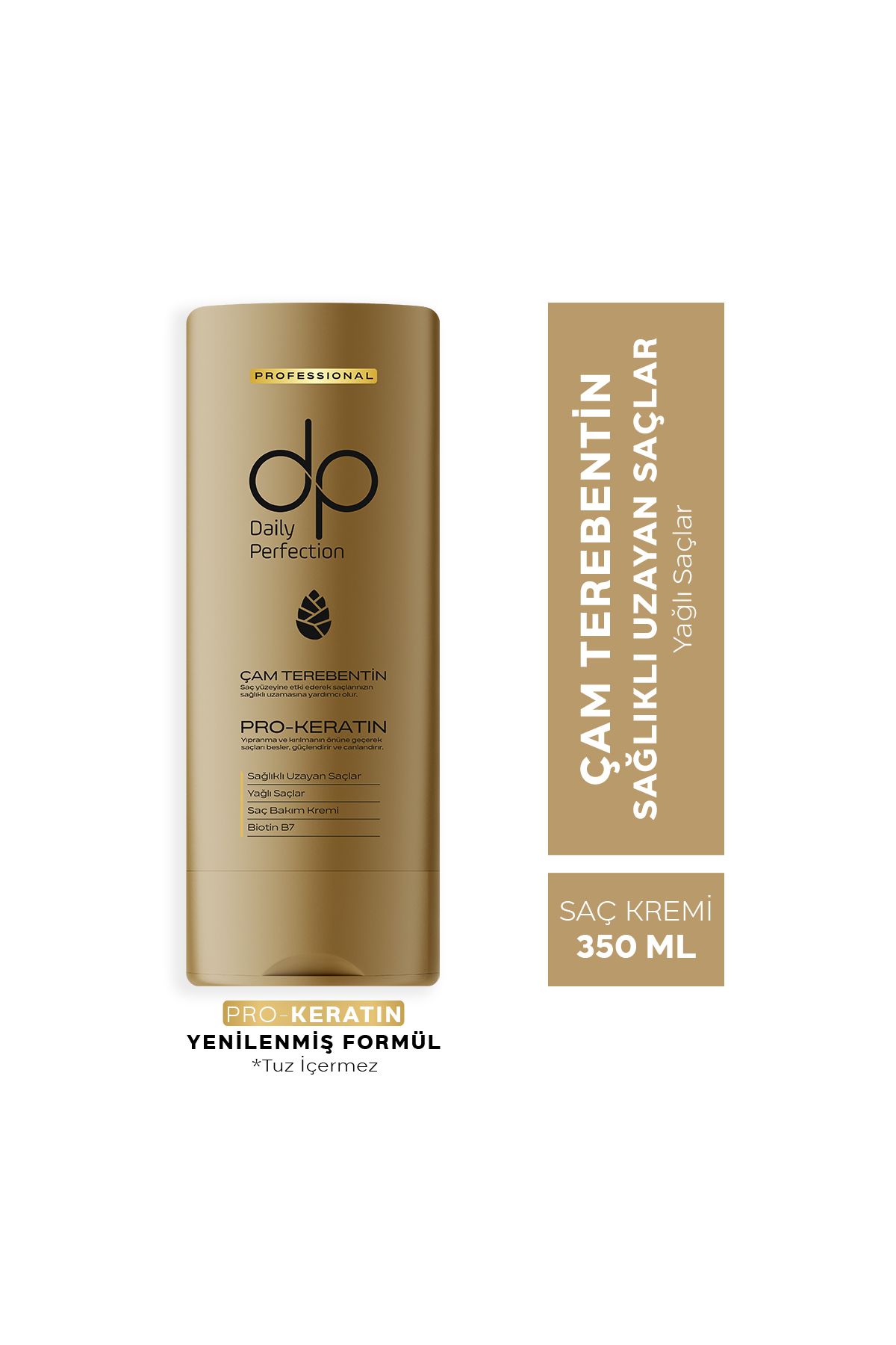 dp Daily Perfection-Pine Turpentine 500 Ml and 350 Ml Hair Care Cream - Salt-Free Shampoo 3