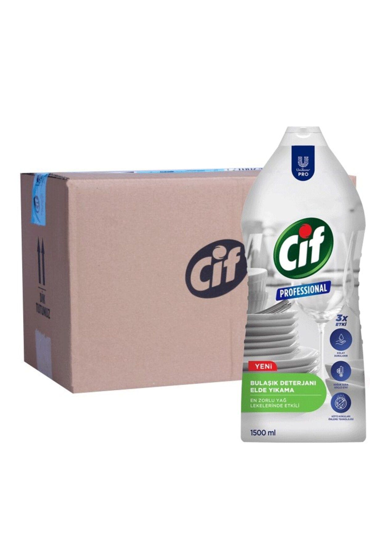 Cif U-pro Elde Bulaşık Deterjanı 1500ml 12 Adet