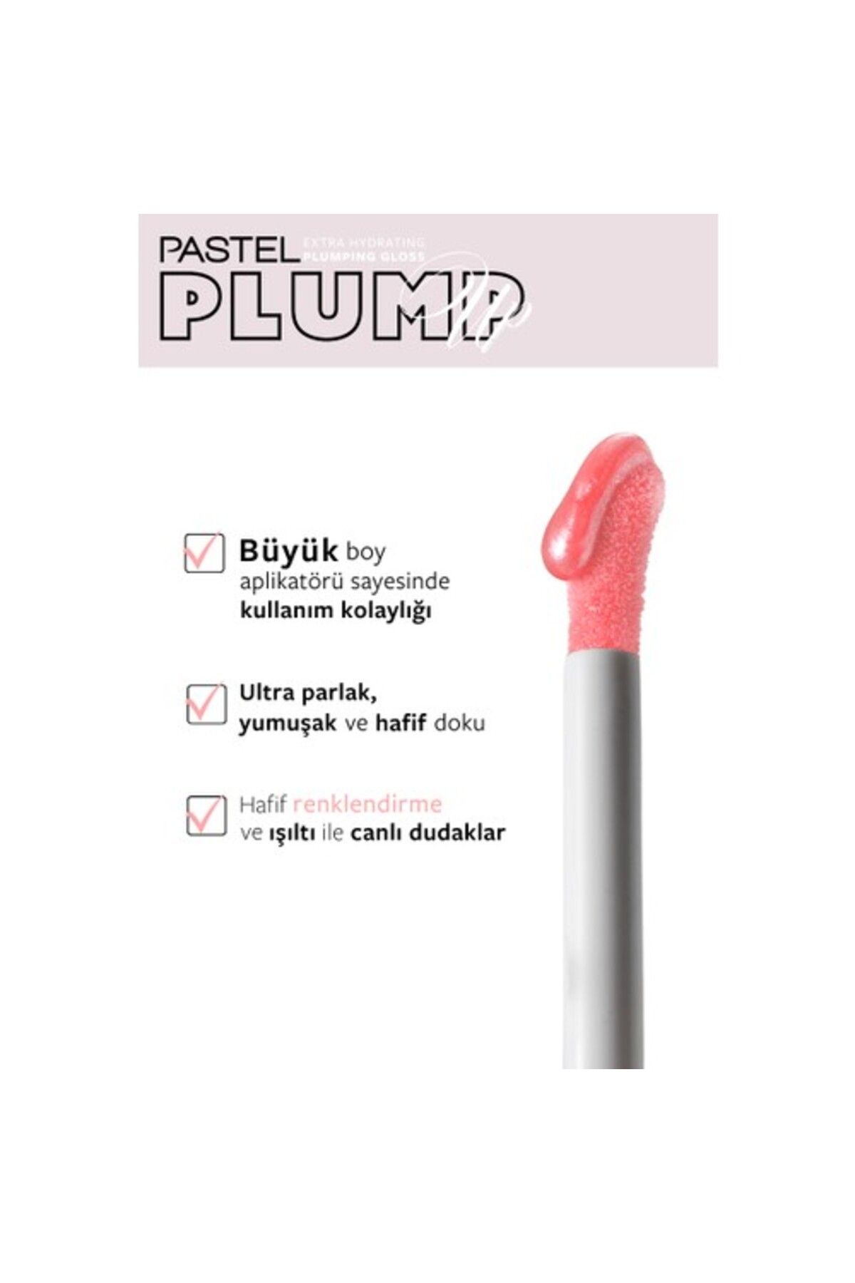 Pastel Plump Up Extra Hydrating 208 Shimmer Nude Dolgunlaştırıcı Dudak Parlatıcısı-3