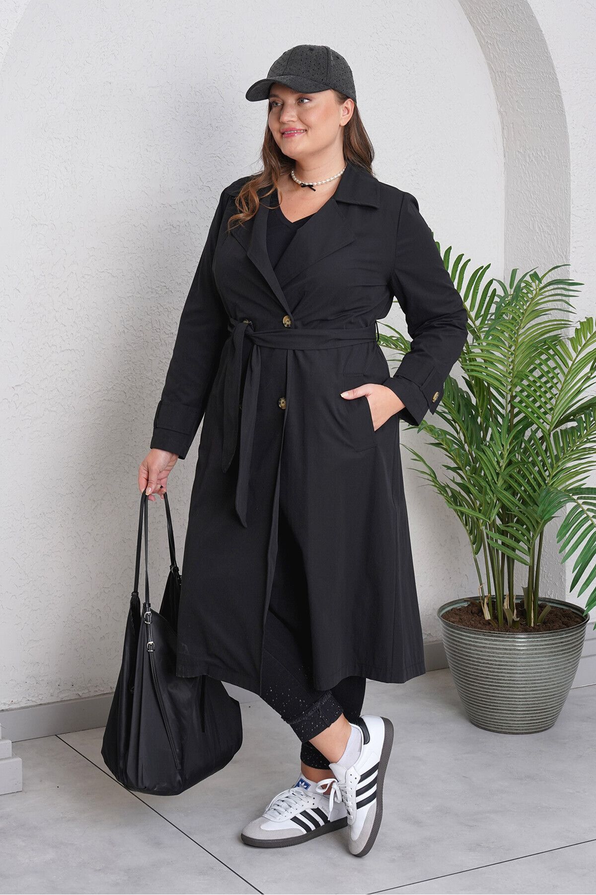 Büyük Moda-Cotton Trench Coat 4