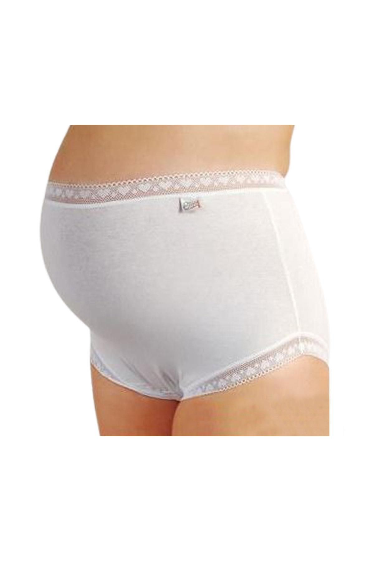 Elija-Lace Edge Maternity Panties / White 1004 S 1