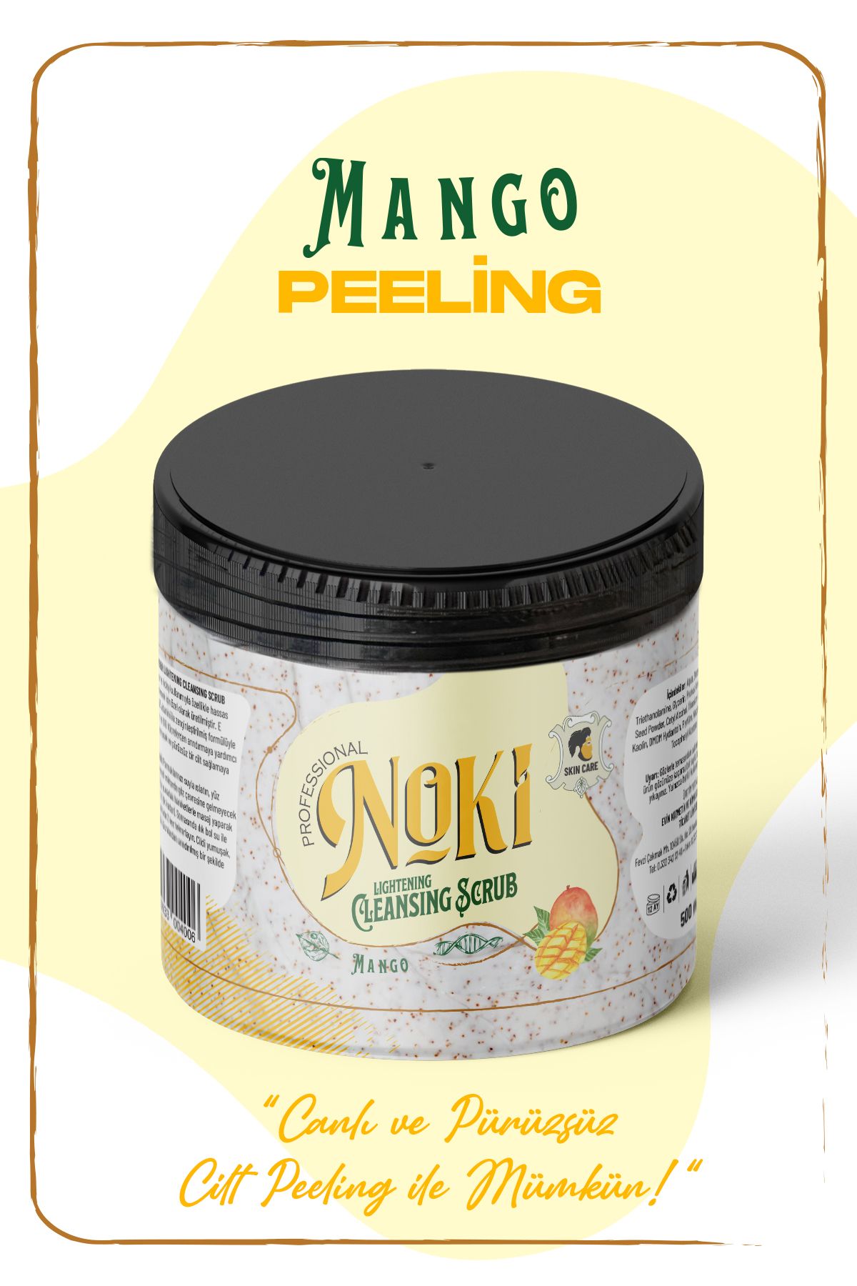 Noki Peeling - Mango | Cilt Yenileyici, Besleyici, Arındırıcı Ve Gözenek Temizleyici