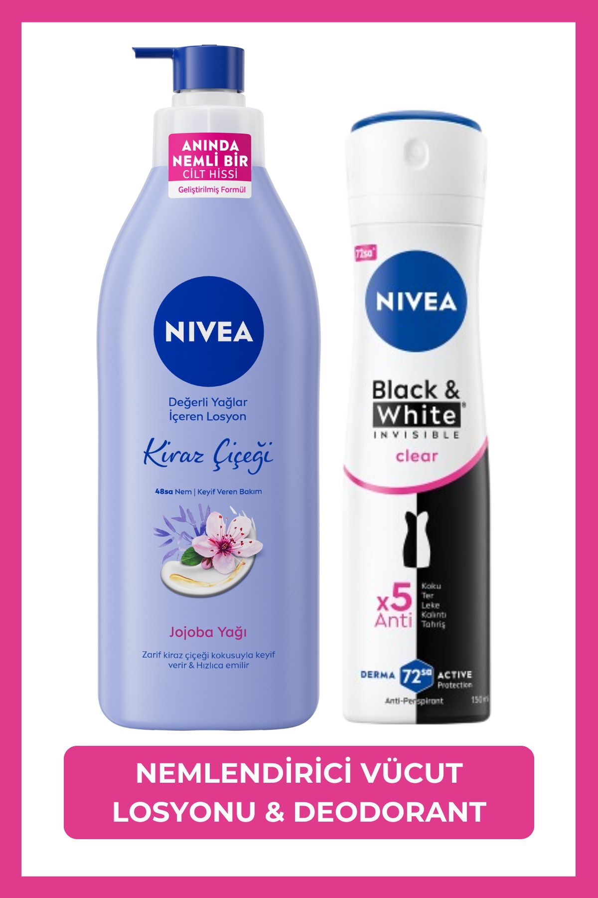 NIVEA Deodorant 150ml Ve Vücut Losyonu 400ml SAKLI G