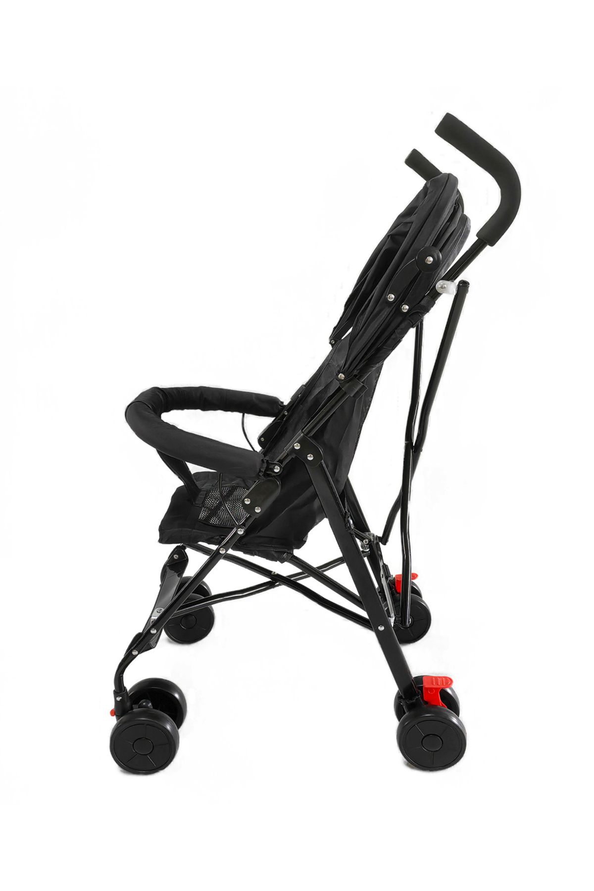 Fab N Funky-Lightweight Stroller with Adjustable Canopy, Swivel Wheels, Mosquito Net - Black 7