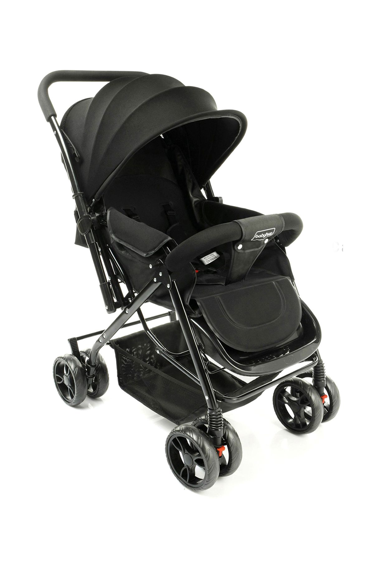 Babyhug-Babyhug Symphony Stroller with Reversible Handle, Mosquito Net,  0-3 Years Black 1