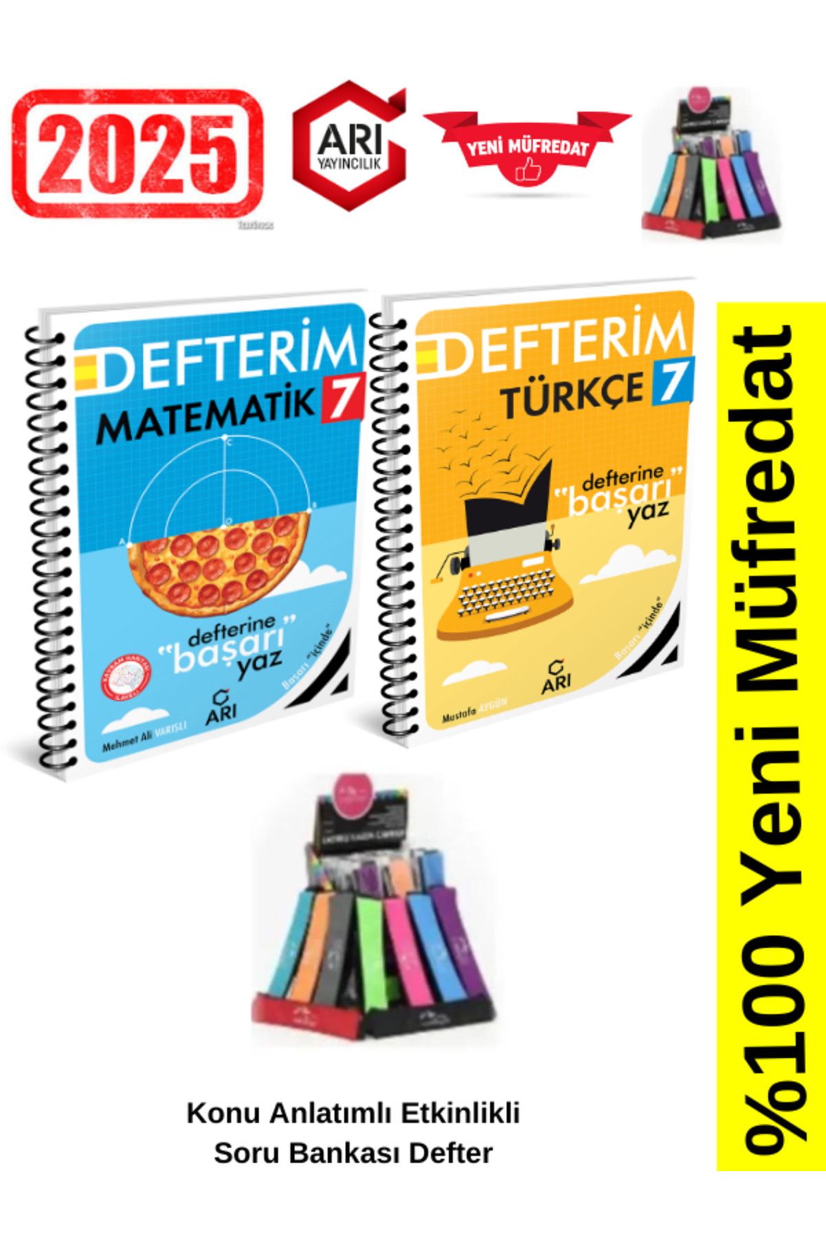 Arı Yayıncılık 2024-2025 Müfredat 7.Sınıf Matematik-Türkçe Konu Anlatımlı Etkinlik Soru Bankası+Kalemlik