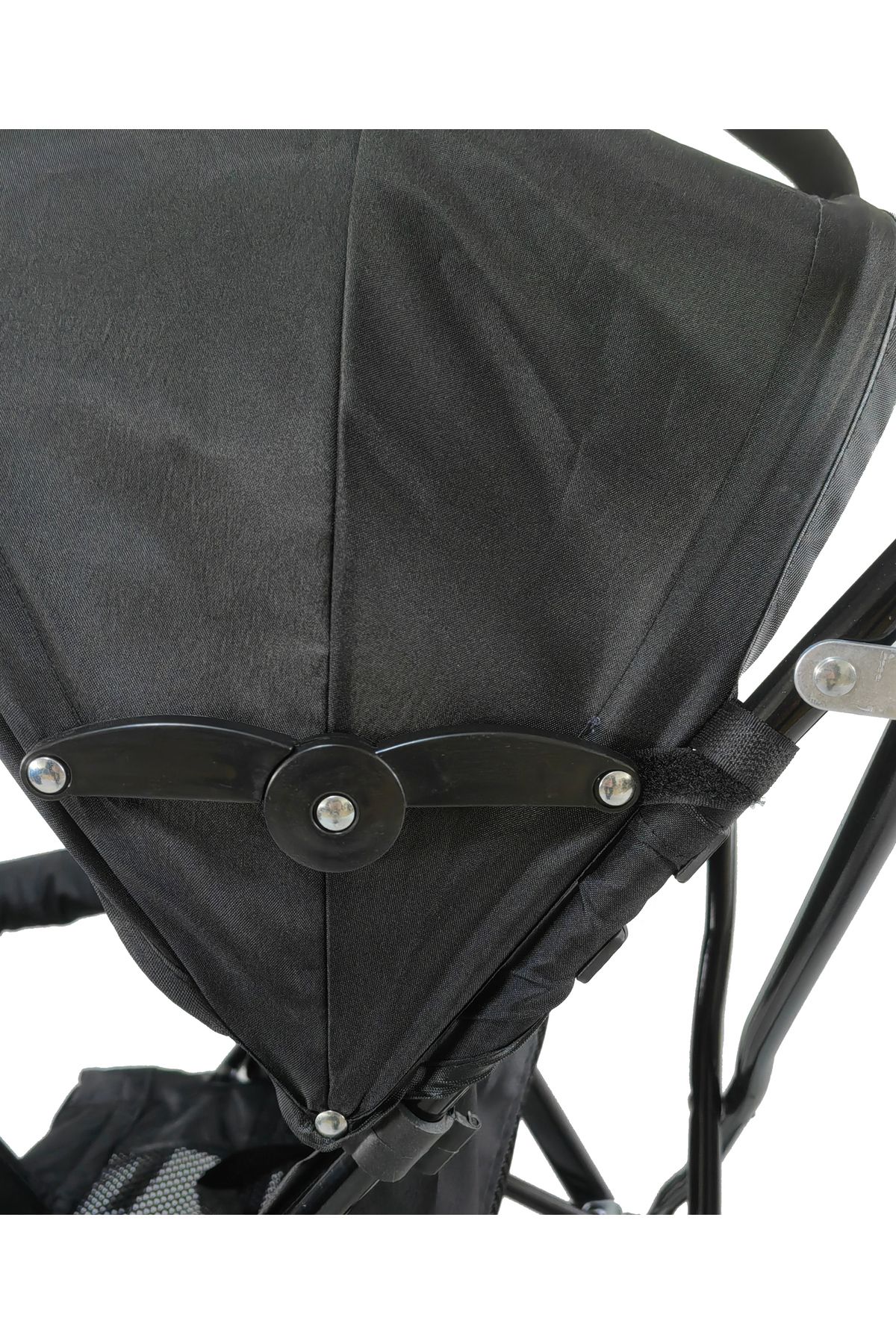 Fab N Funky-Lightweight Stroller with Adjustable Canopy, Swivel Wheels, Mosquito Net - Black 4
