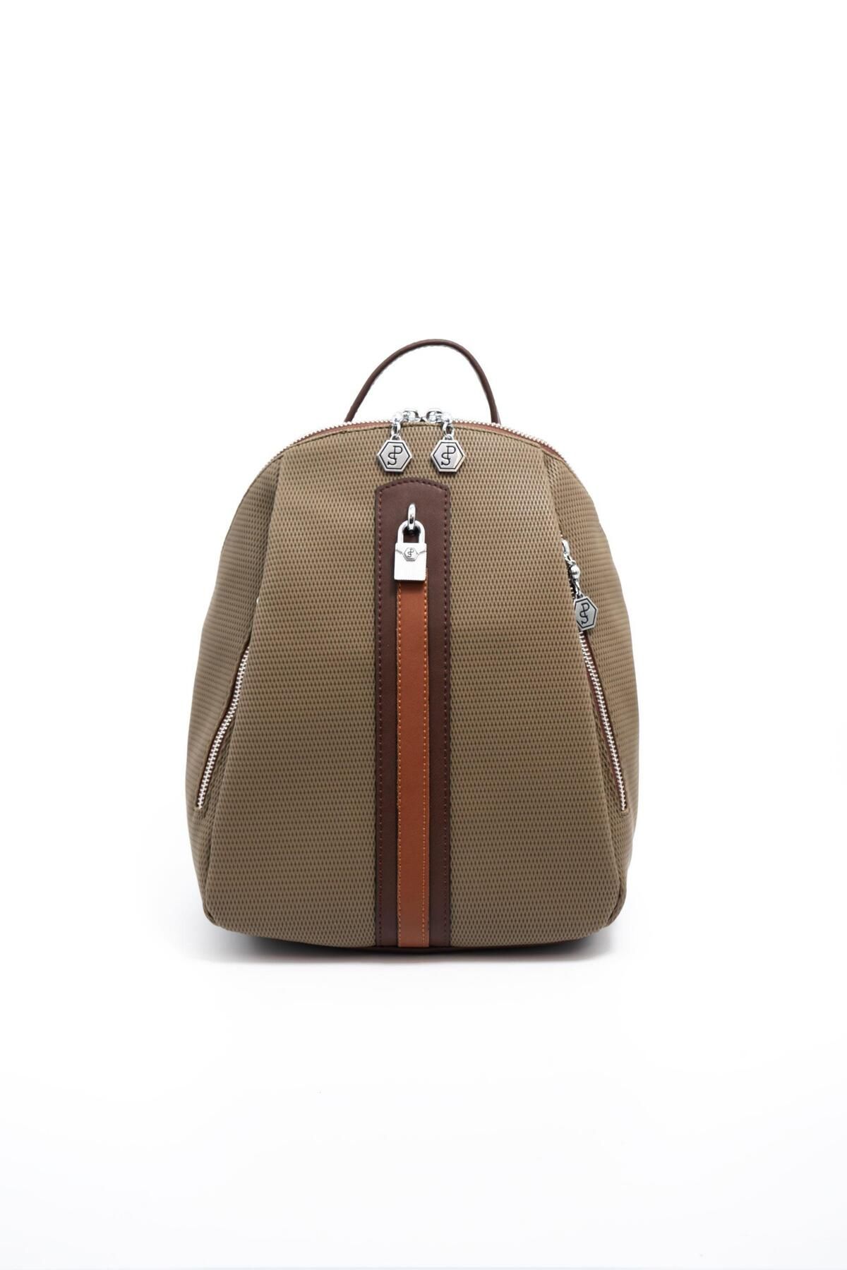 Silver Polo-Silver & Polo L.Khaki - Brown Sp1123 Women's Backpack 1