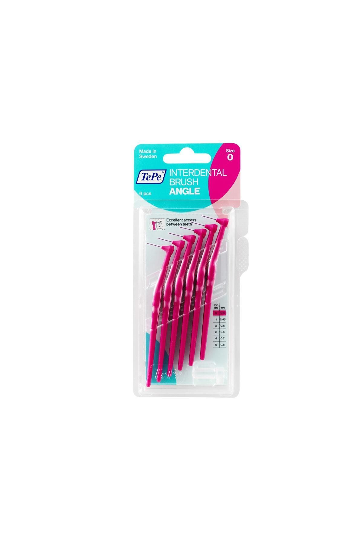 TePe Angle Arayüz Fırçası Pembe 0.4 Mm 6 Lı