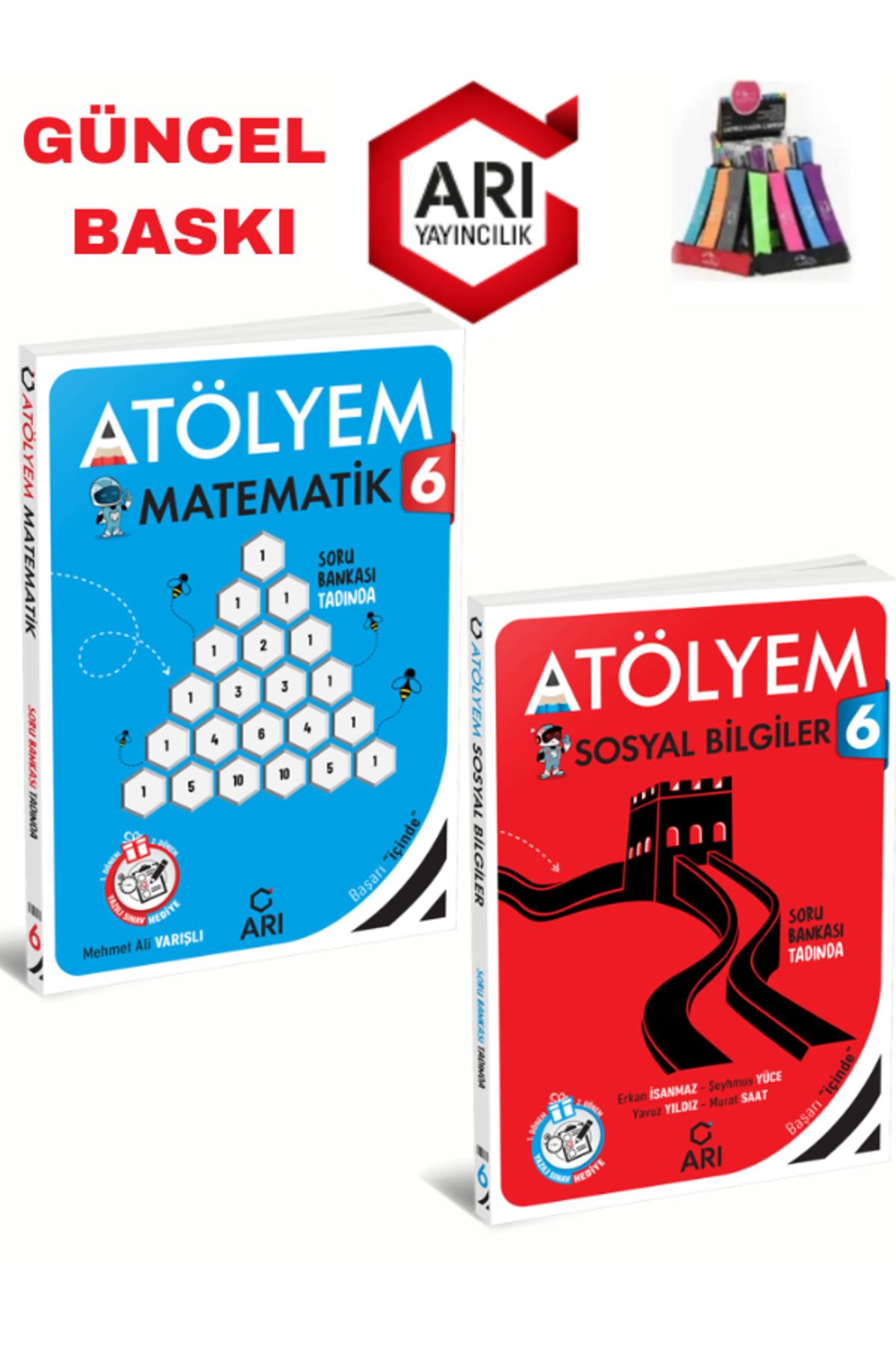 Arı Yayıncılık 2024-2025 Müfredat 6.Sınıf Atölyem Matematik-Sosyal Soru Bankası+Yazılı Eki+Kalemlik
