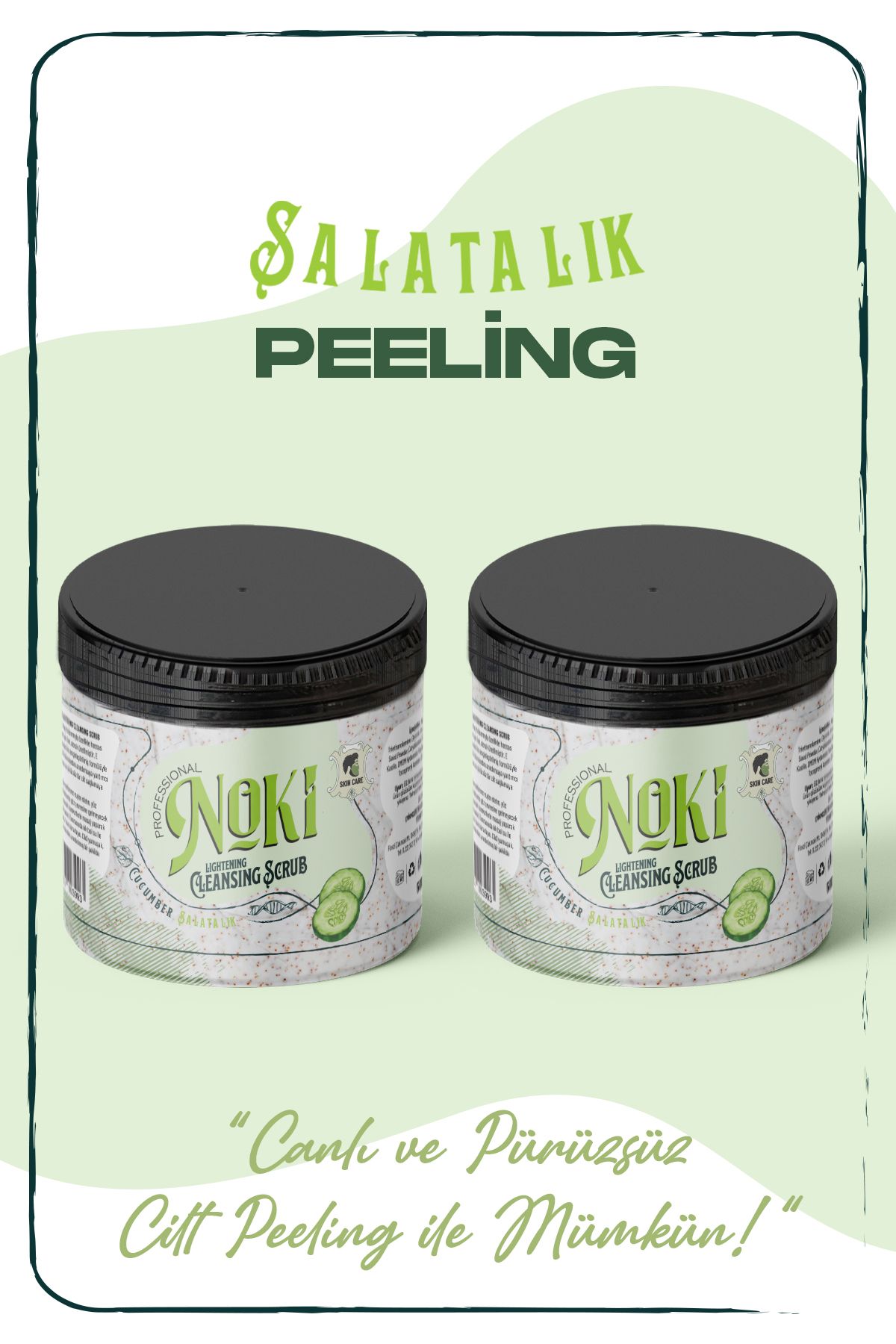 Noki Peeling - Salatalık | Cilt Yenileyici, Besleyici, Arındırıcı Ve Gözenek Temizleyici 2x:Adet