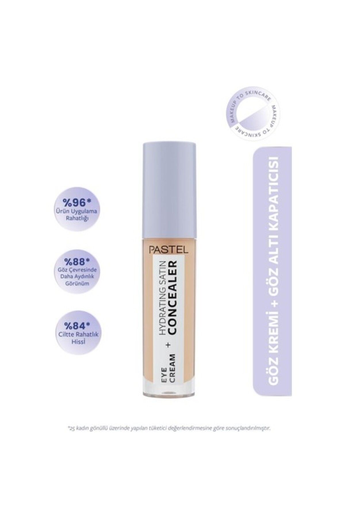 Pastel Eye Cream Hydrating Satin Concealer - Göz Kremi Göz Altı Kapatıcısı 63 Milkshake