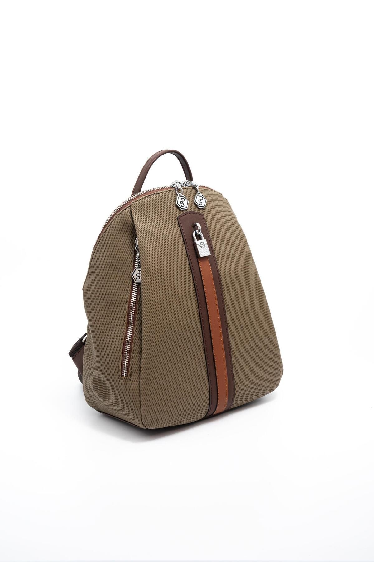 Silver Polo-Silver & Polo L.Khaki - Brown Sp1123 Women's Backpack 2