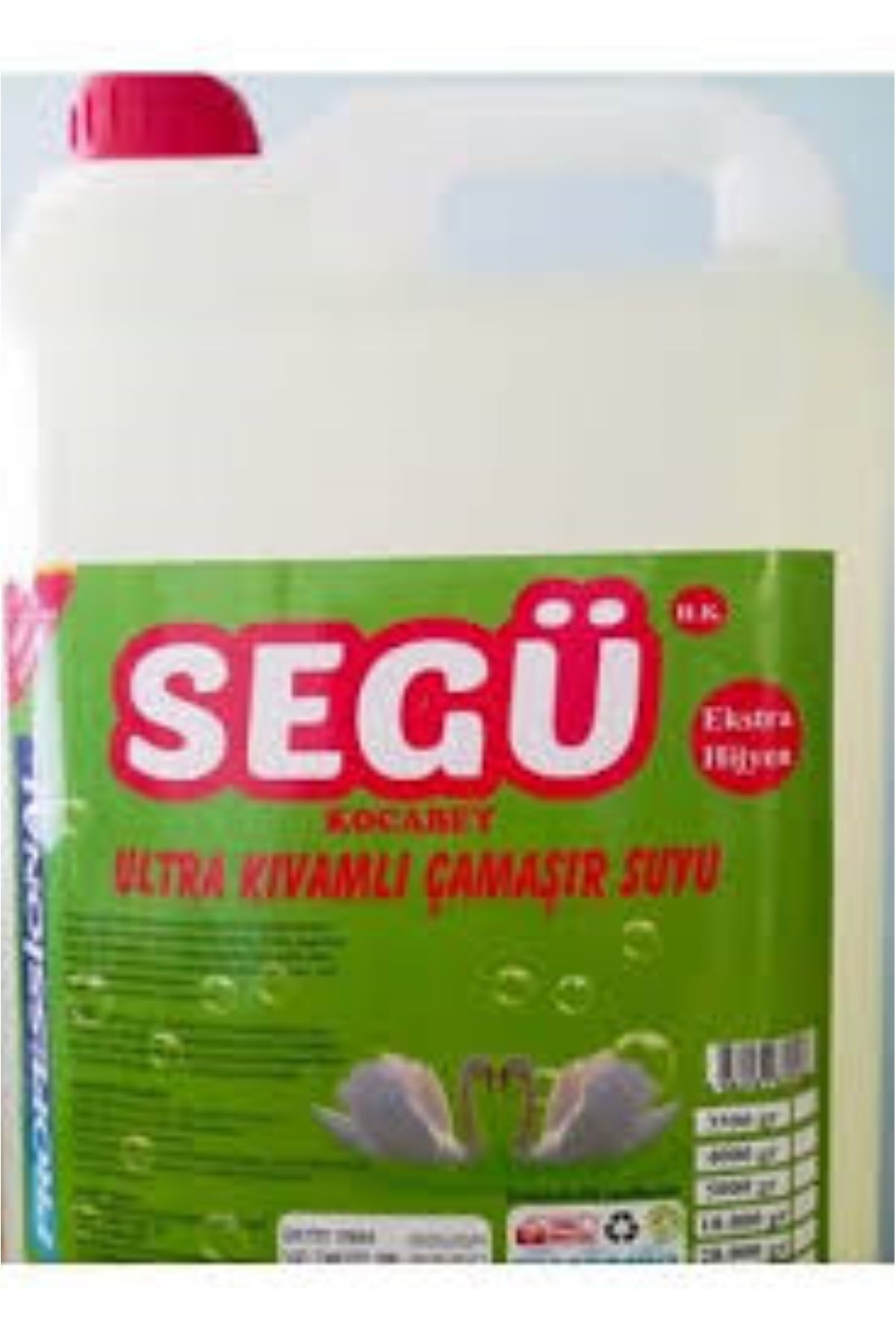 SEGÜ Hediyesi Mikrofiber Temizlik Bezi-5 Lt/5 Kg Yoğun Kıvamlı Çamaşırsuyu