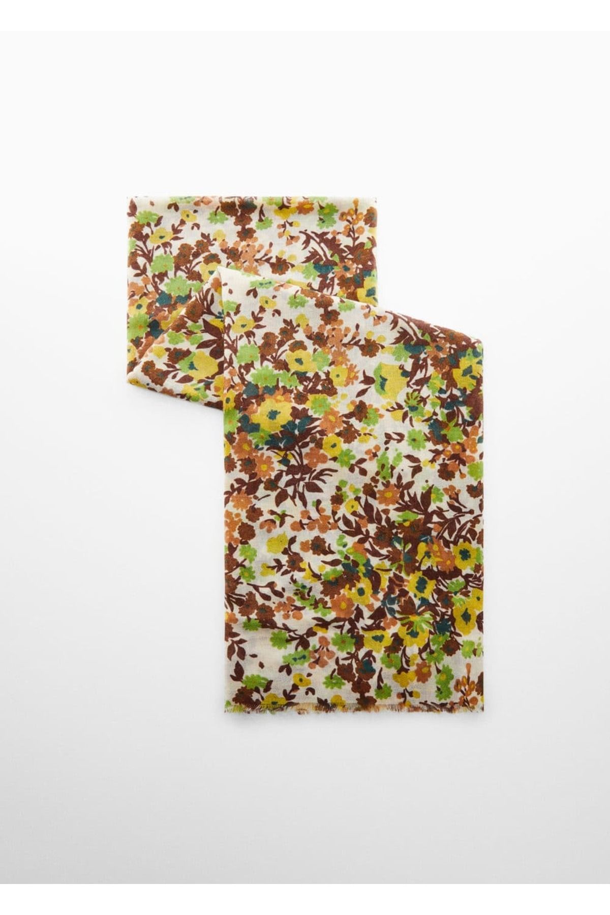 MANGO Woman-Floral Scarf 2