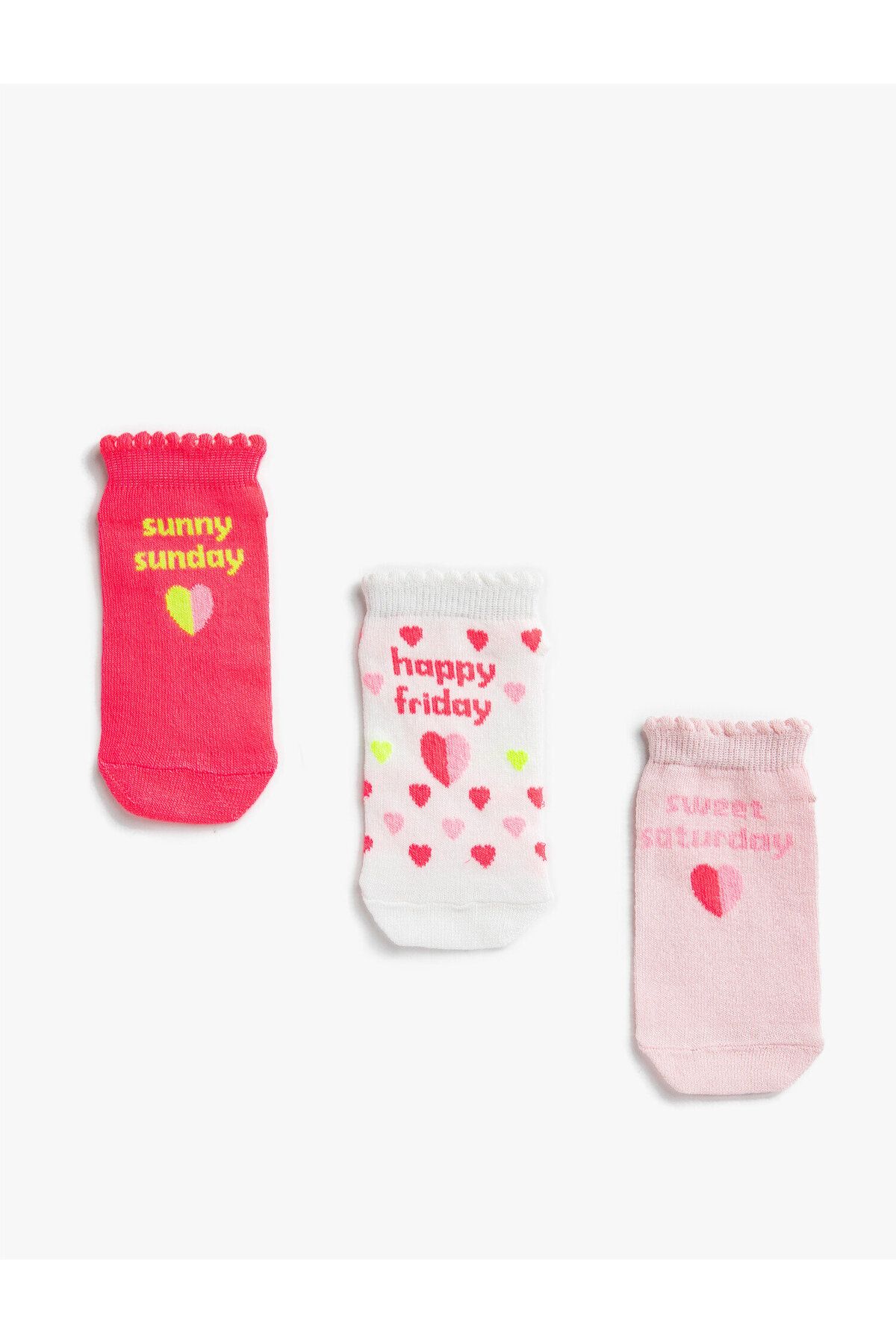 Koton-Set of 3 Printed Socks 1