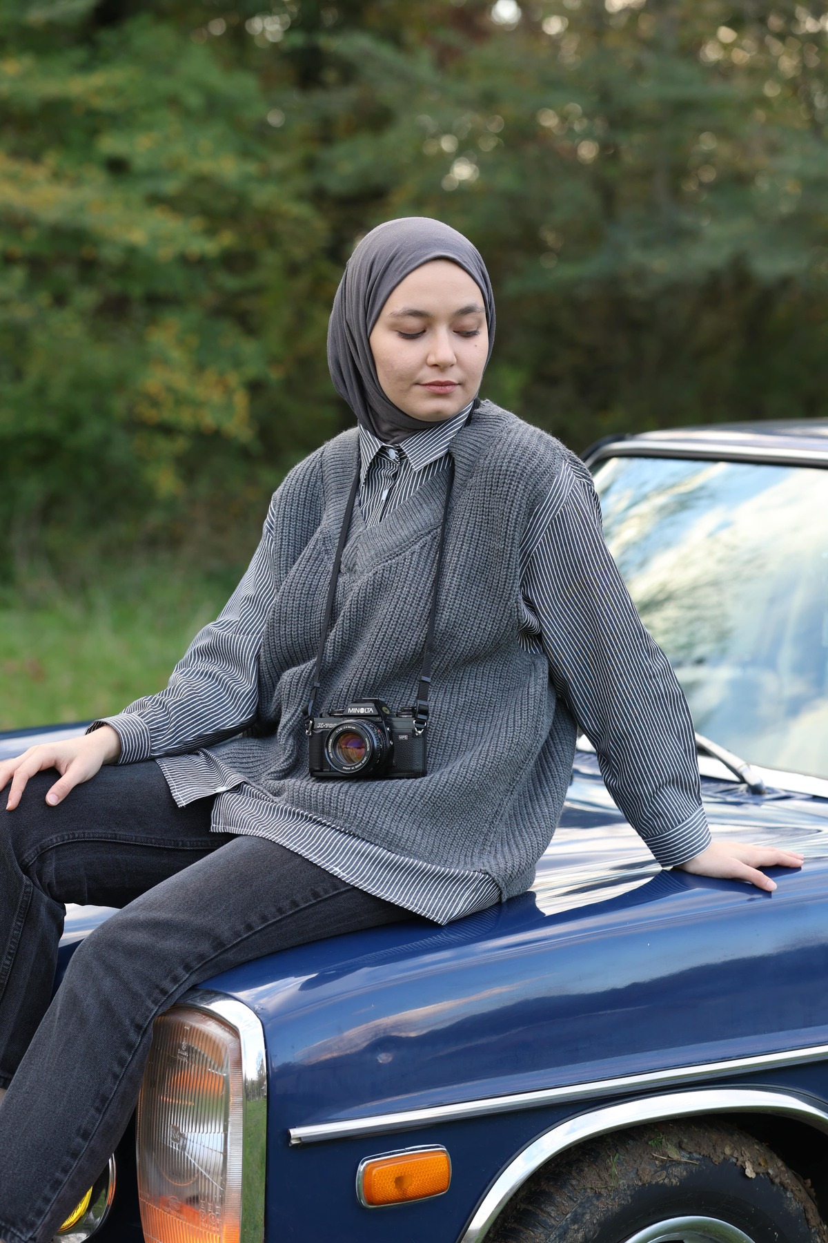 ilmek  Gömlek Garnili Triko Süveter - Görsel 6