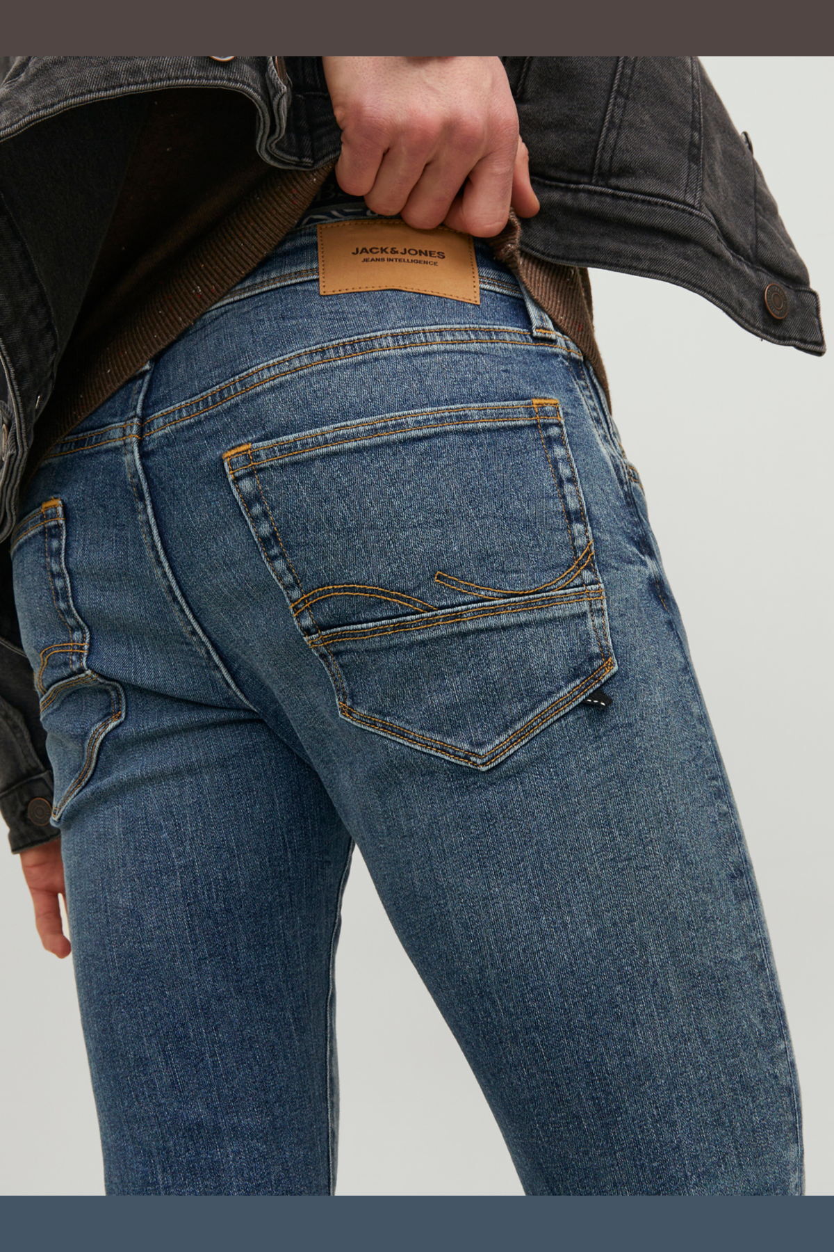شلوار جین مردانه راسته فاق کوتاه | جک اند جونز Jack & Jones TYC5N56K7N169382611332376 - تصویر 2