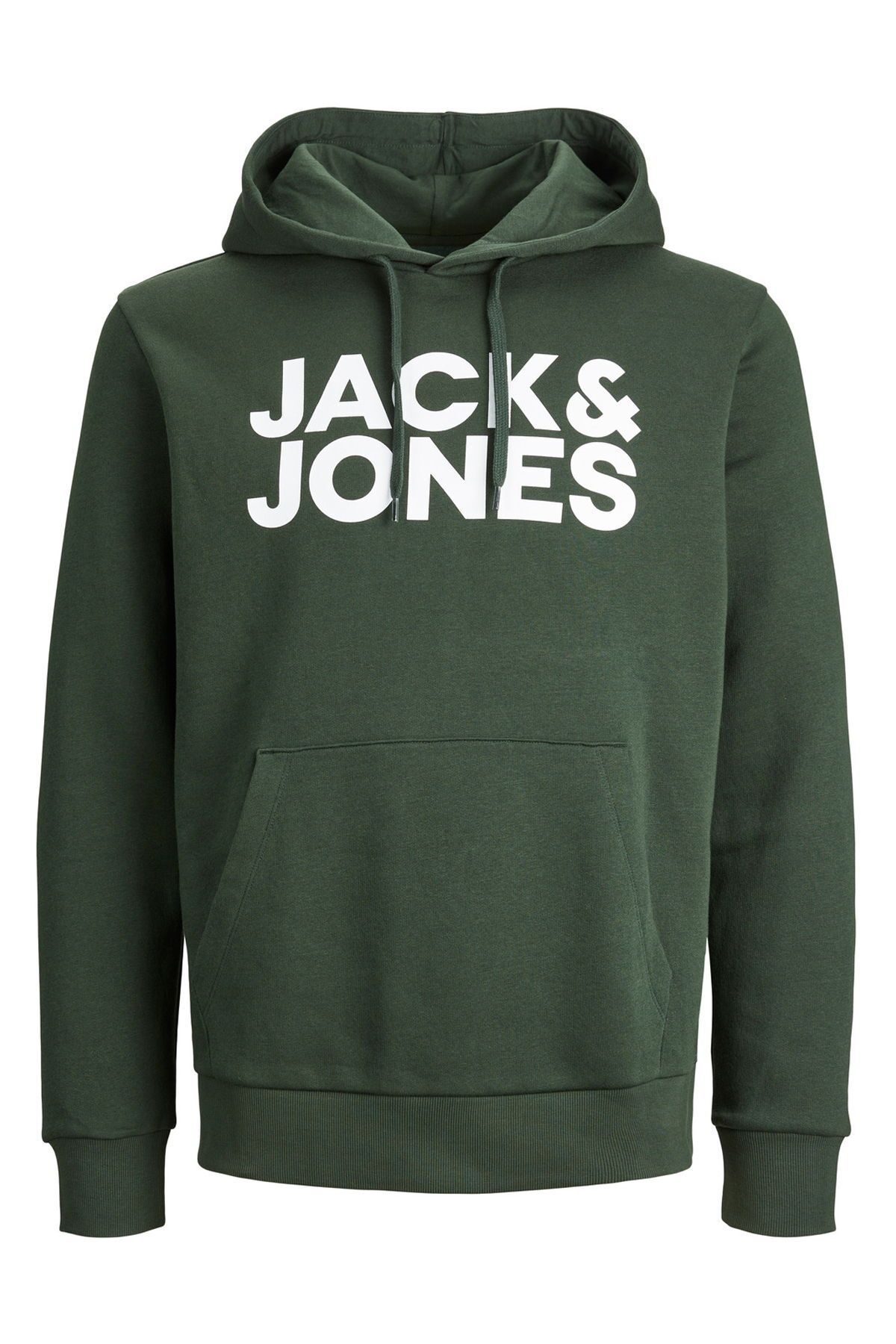 سویشرت مردانه سبز تیره 12152840 لوگوی Jjecorp Jack & Jones