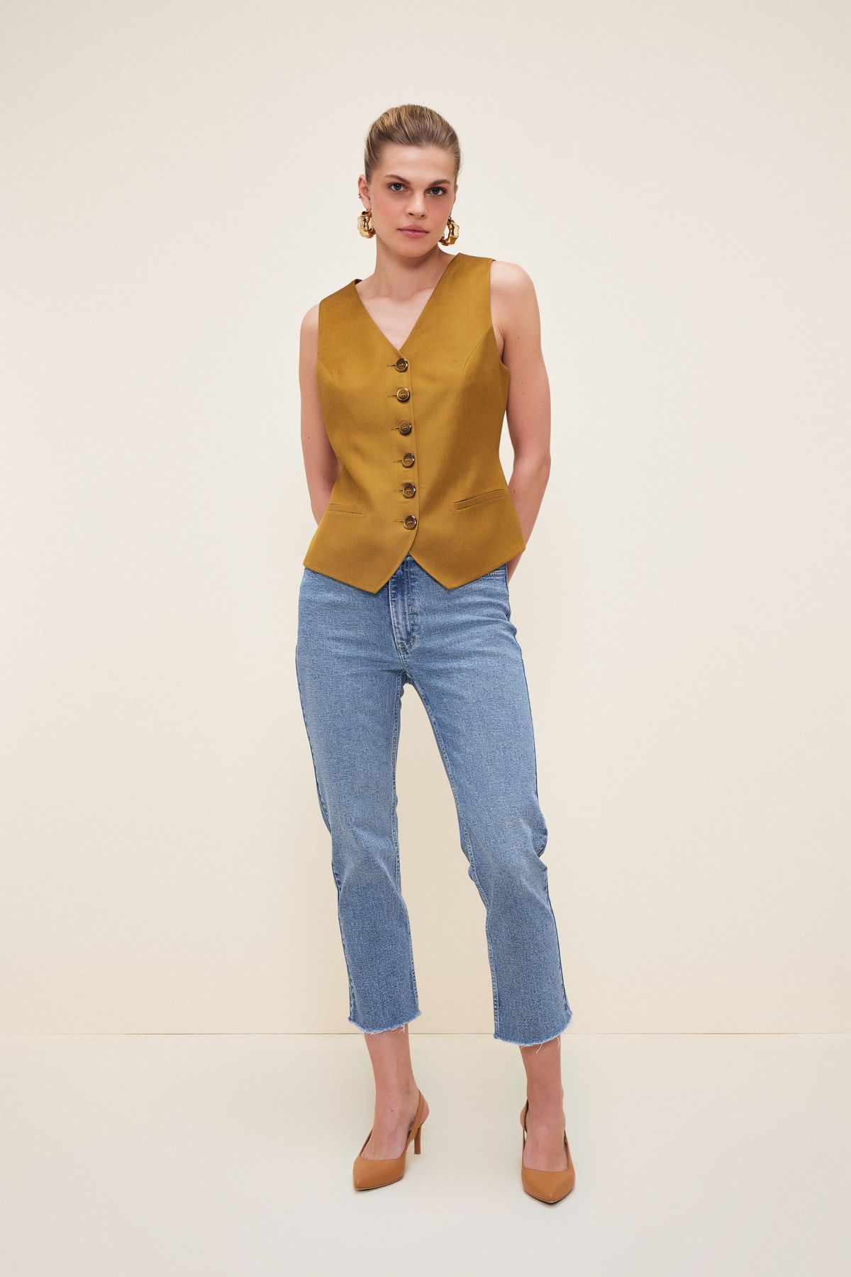 Love My Body-5 Pocket Denim Trousers 3