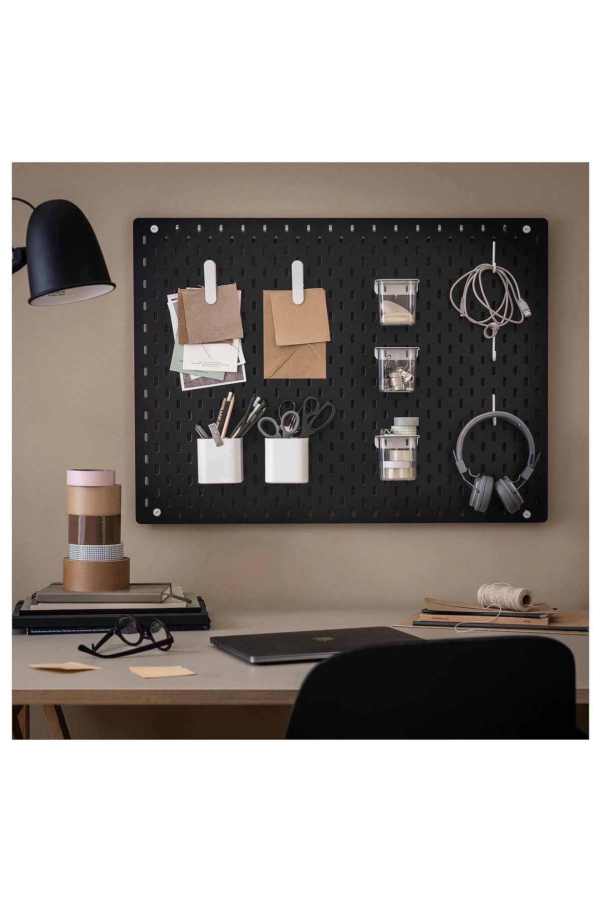 IKEA-Skadis Black 76X56 cm Multi-Purpose Board Pegboard 7