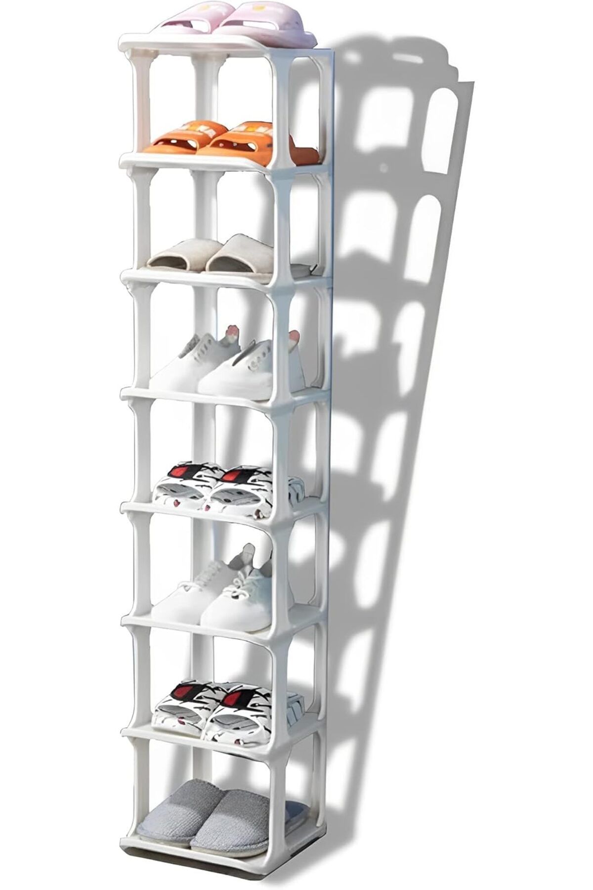 Arabest-Shoe Rack, 8-Tier Stackable Shoe Storage Organizer for Bedroom, Adjustable Shoe Rack 1