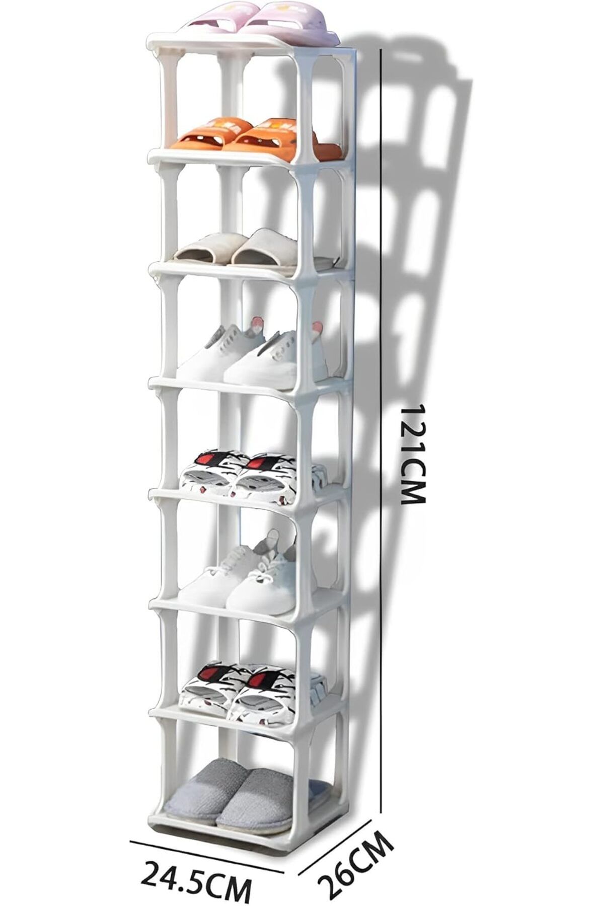 Arabest-Shoe Rack, 8-Tier Stackable Shoe Storage Organizer for Bedroom, Adjustable Shoe Rack 3