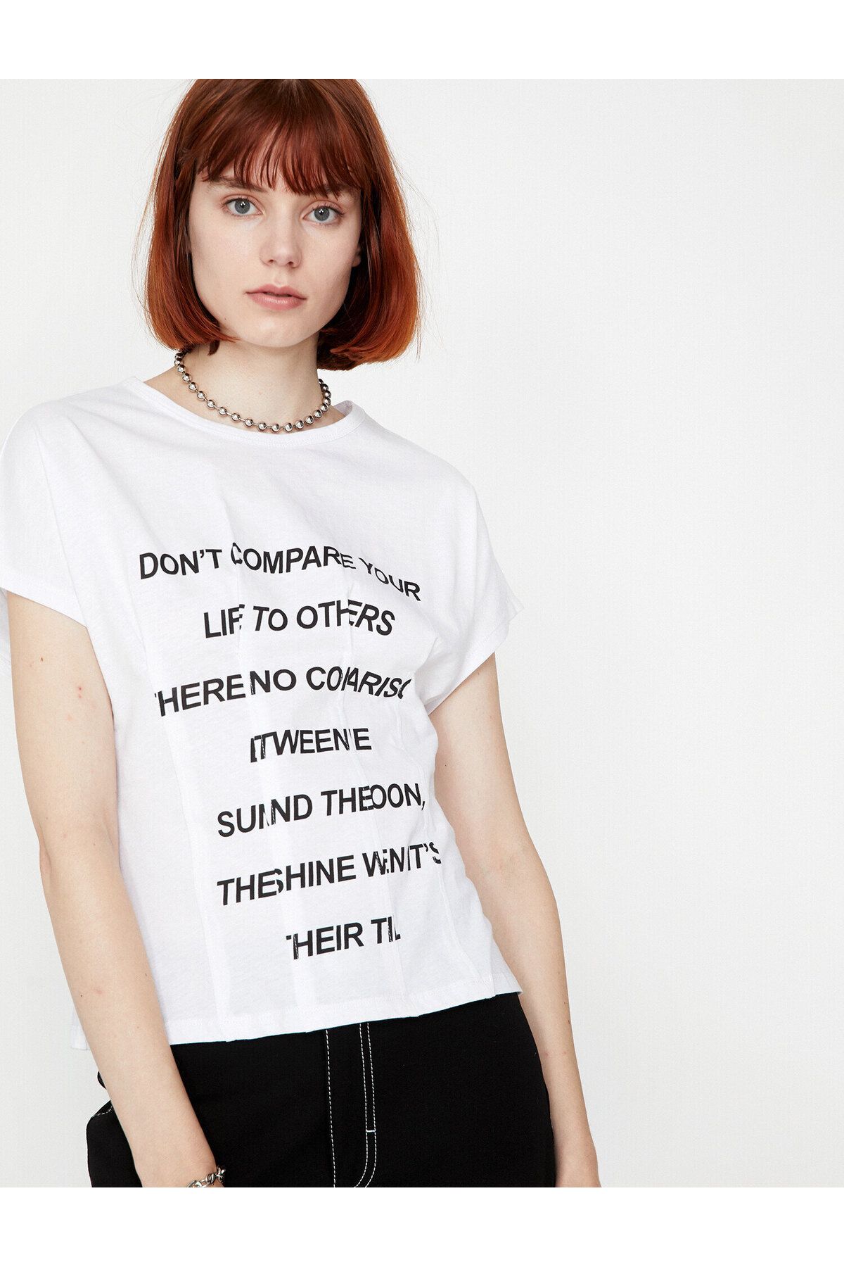 Koton-Tricou alb pentru femei 1
