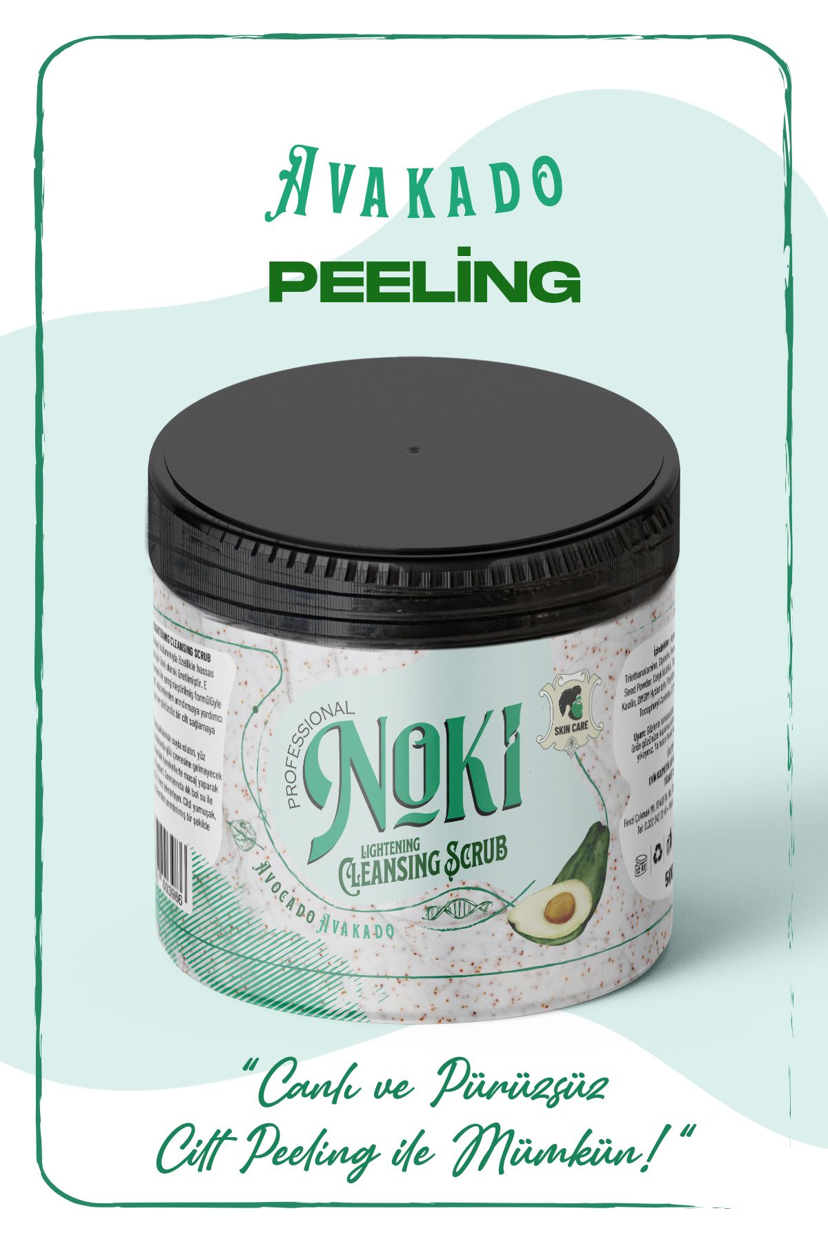 Noki Peeling - Avacado | Cilt Yenileyici, Besleyici, Arındırıcı Ve Gözenek Temizleyici