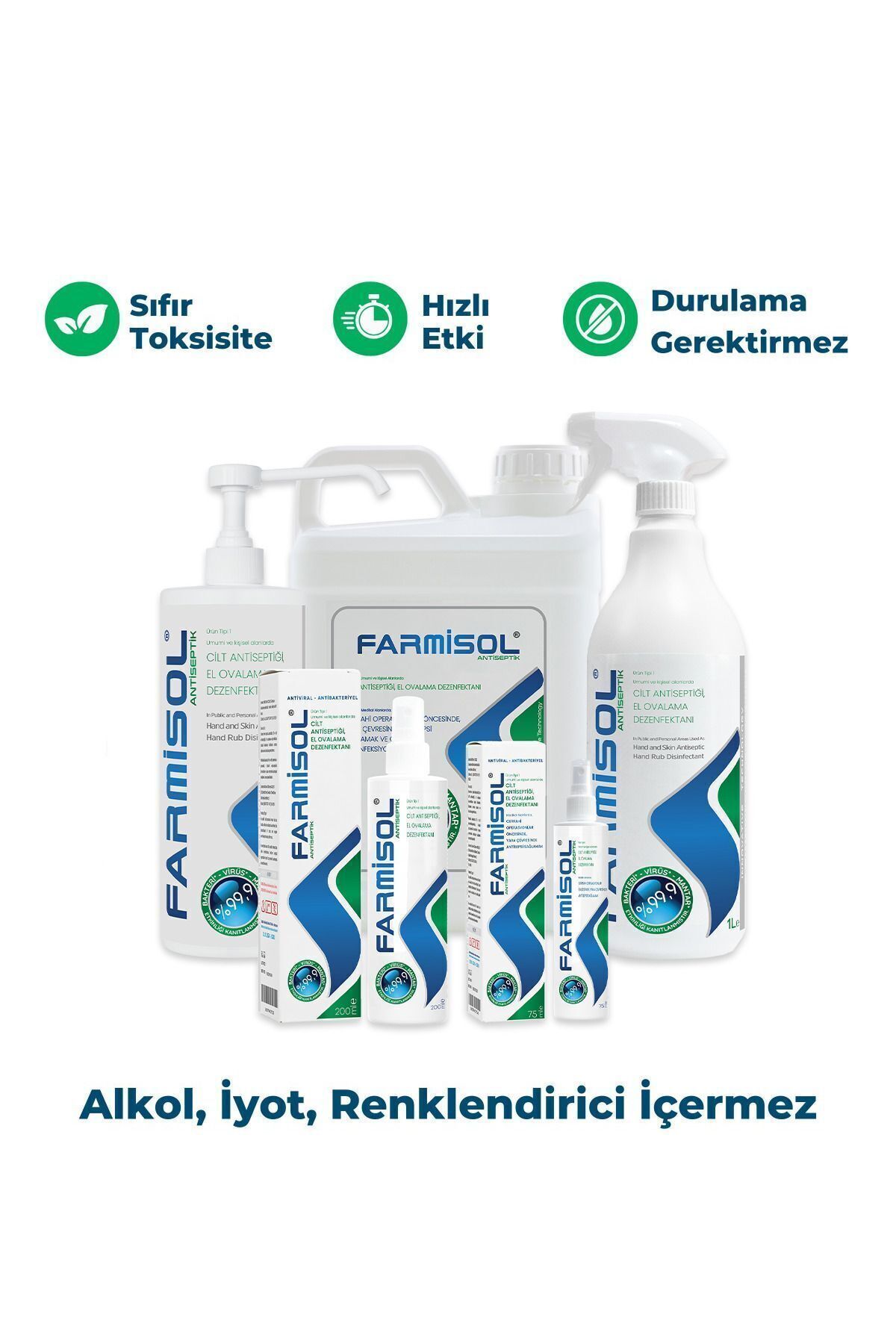 Farmisol Kişisel Kullanım Antiseptiği 5'li Set