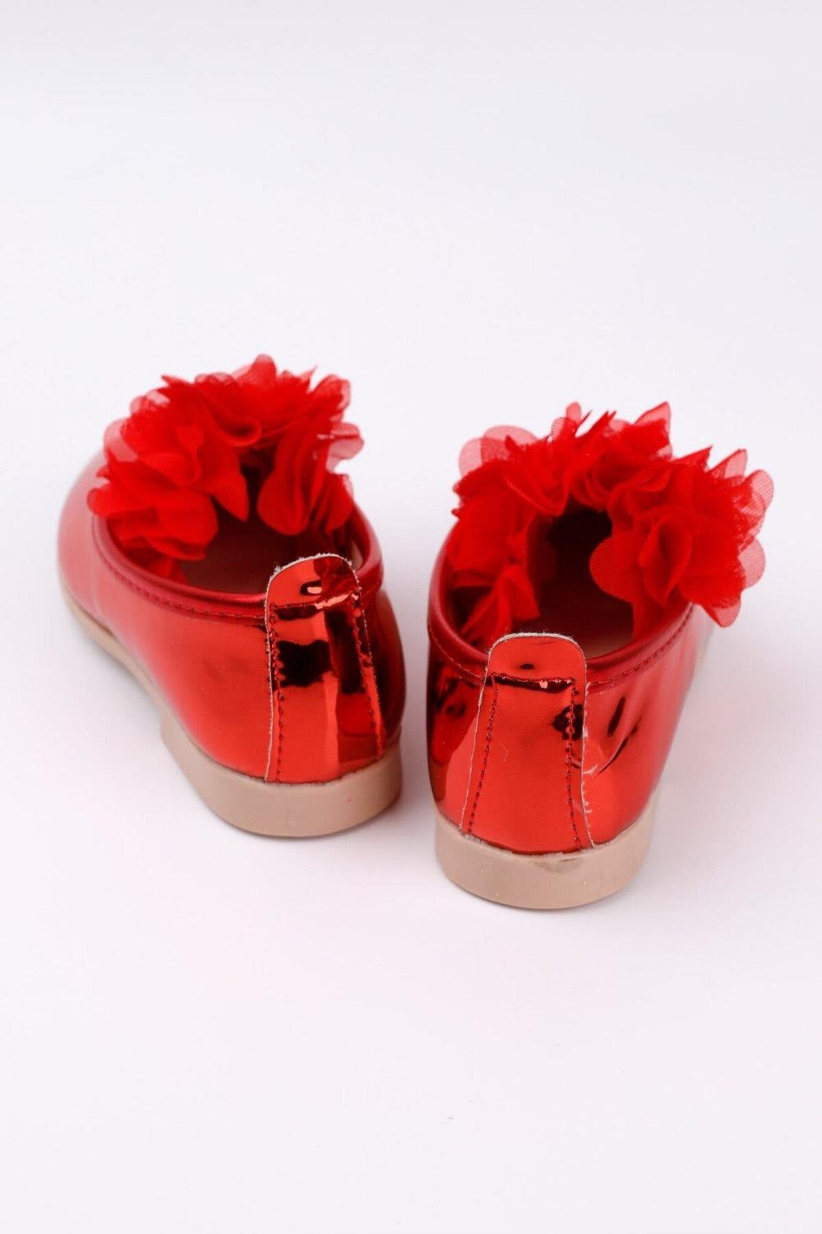 Le Mabelle-Red Tulle Flower Girls' Shoes 3