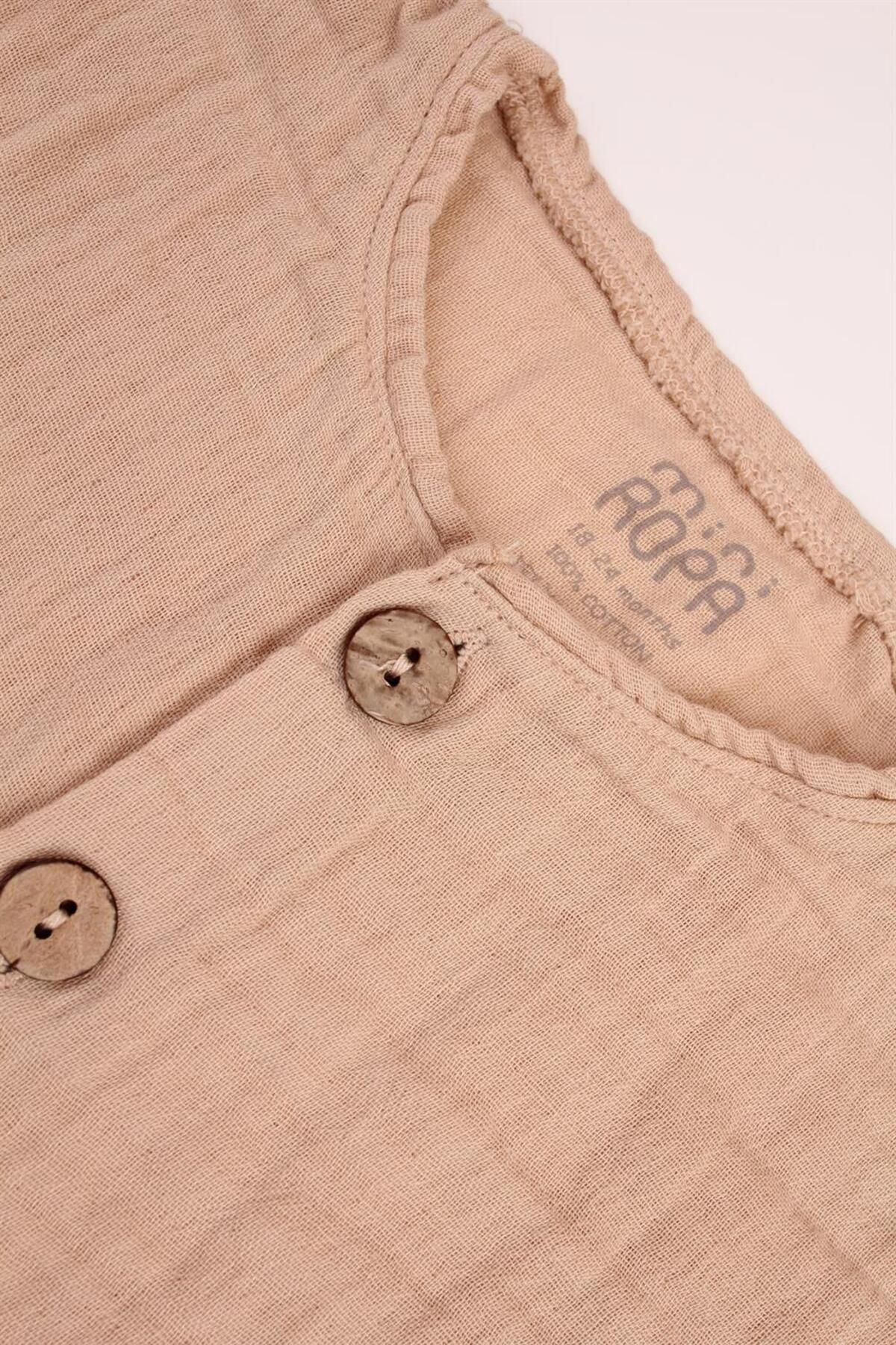 Mini Ropa-بذلة موسلين عضوية قصيرة الأكمام بذلة الصيف الجمل 4