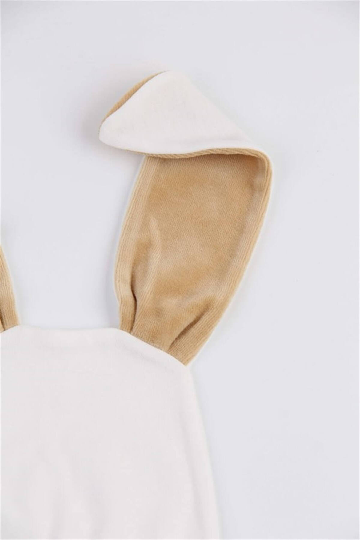 Mini Ropa Ekru Renk Bebek Tavşan Ponponlu Tavşan Kulaklı Tulum Bebek Hediyesi Bebek Fotoğtaf Çekimi Ürünü fotoğrafı 6 (önizleme)