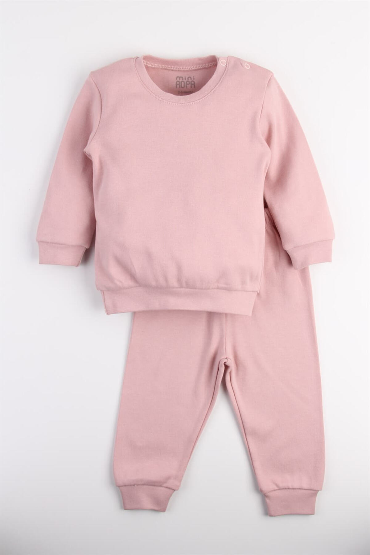 Mini Ropa Pembe Mevsimlik Kız Bebek Takımı Alt Üst Sweat Takım fotoğrafı 5 (önizleme)