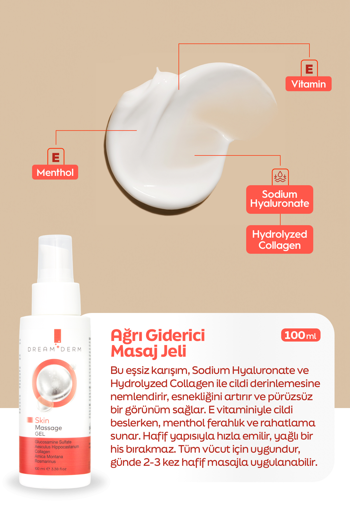 Mentollü Masaj Jeli – Boyun, Sırt ve Kas Rahatlatıcı 100 ml — DD1011 — تصویر 5 از 6